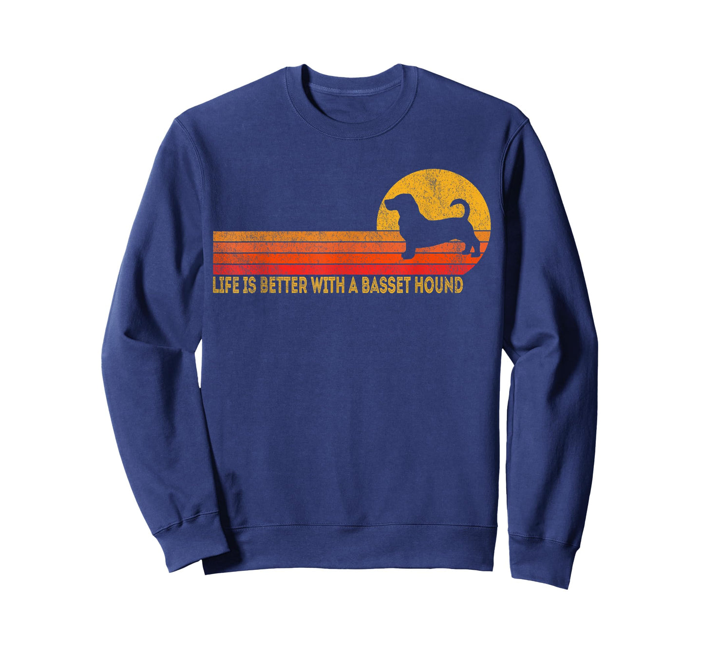 Life Is Better With A Basset Hounds Retro Basset Hound T-Shirt