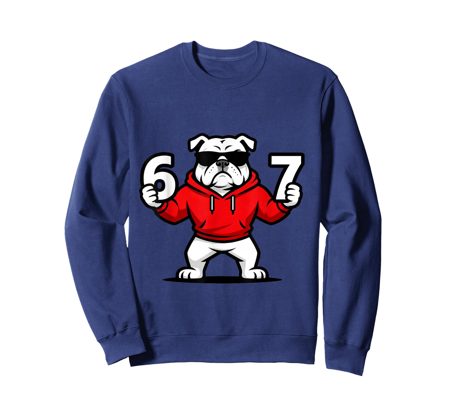 Fun Six Seven Meme Bulldogs Number 6 and 7 T-Shirt
