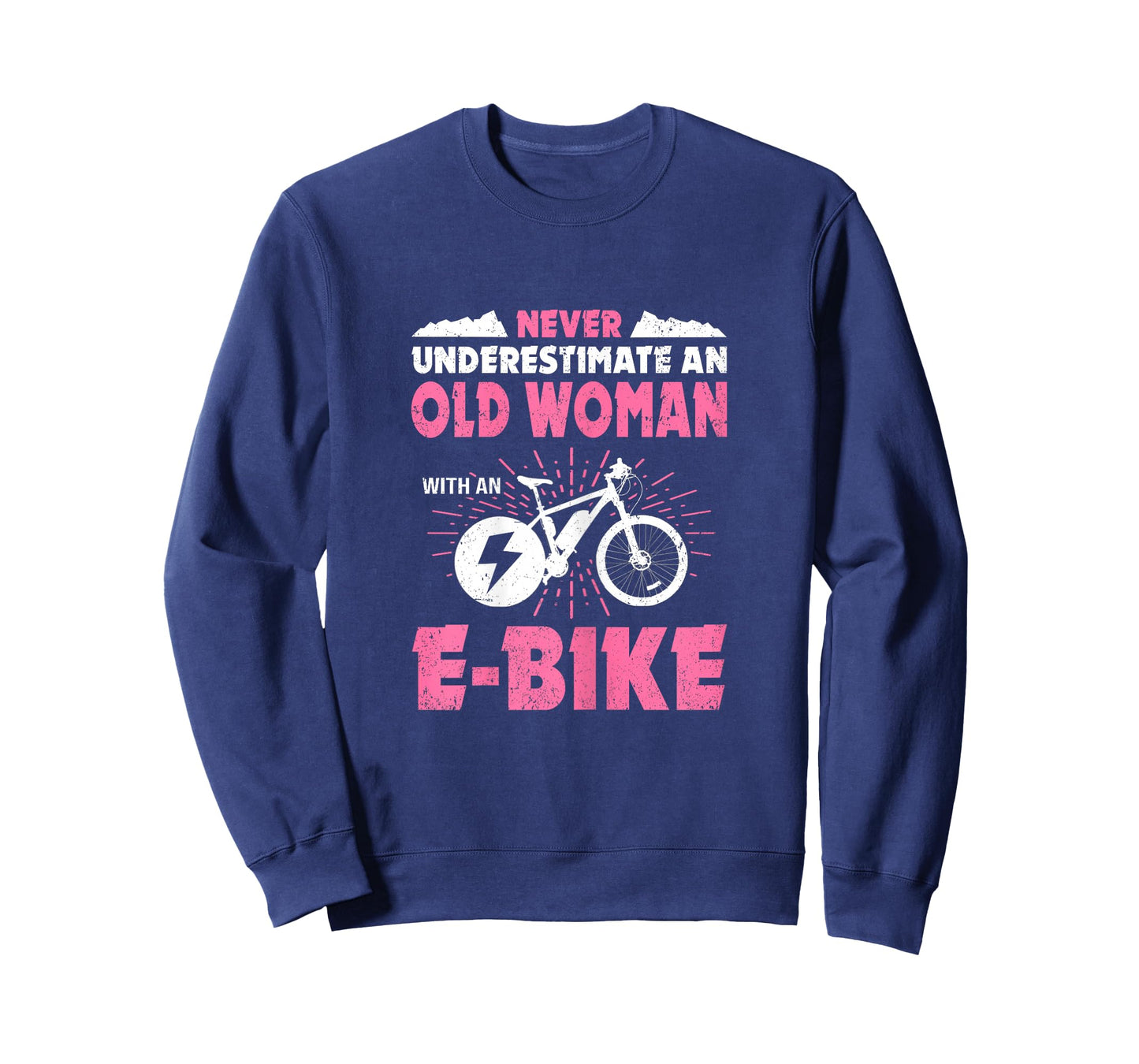 Never Underestimate An Old Woman On An eBike Cyclist Bicycle T-Shirt