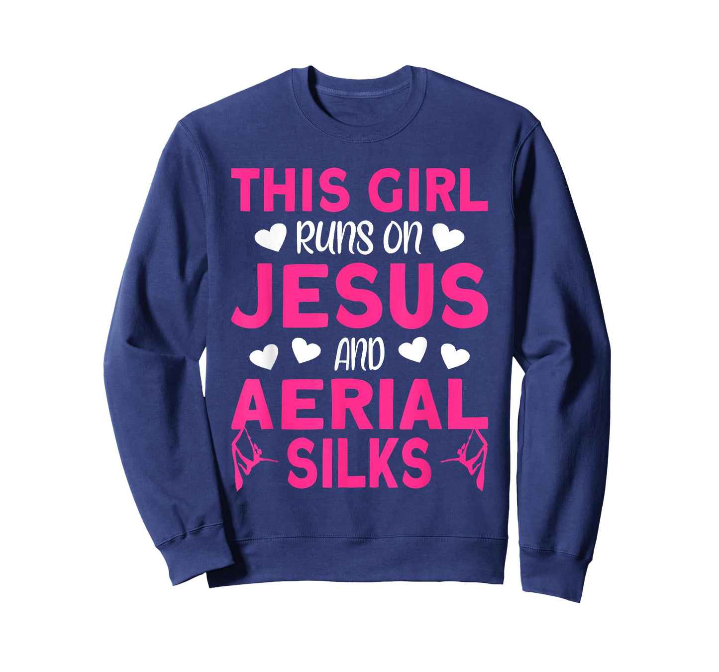 Aerialist This Girl runs on Jesus and Aerial Silks T-Shirt