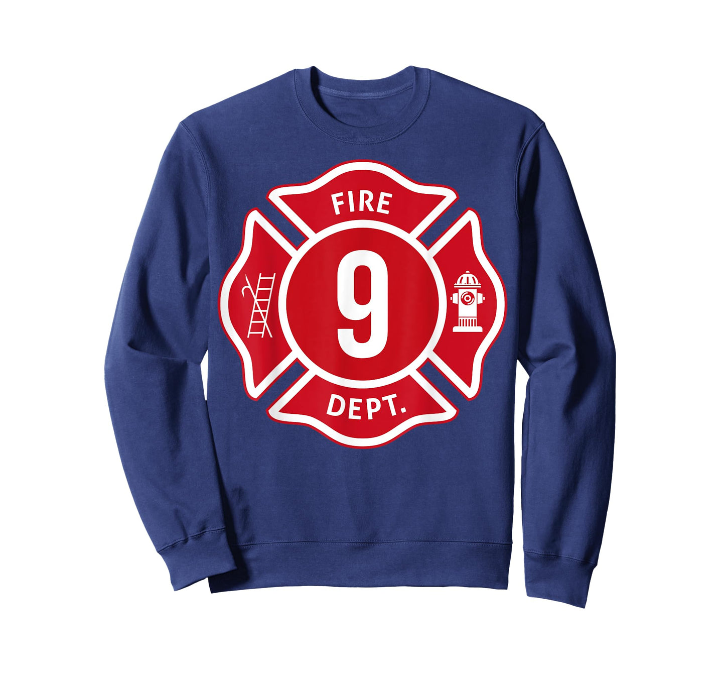 Kids Fire Truck 9th Birthday Boy Firefighter 9 Year Old T-Shirt