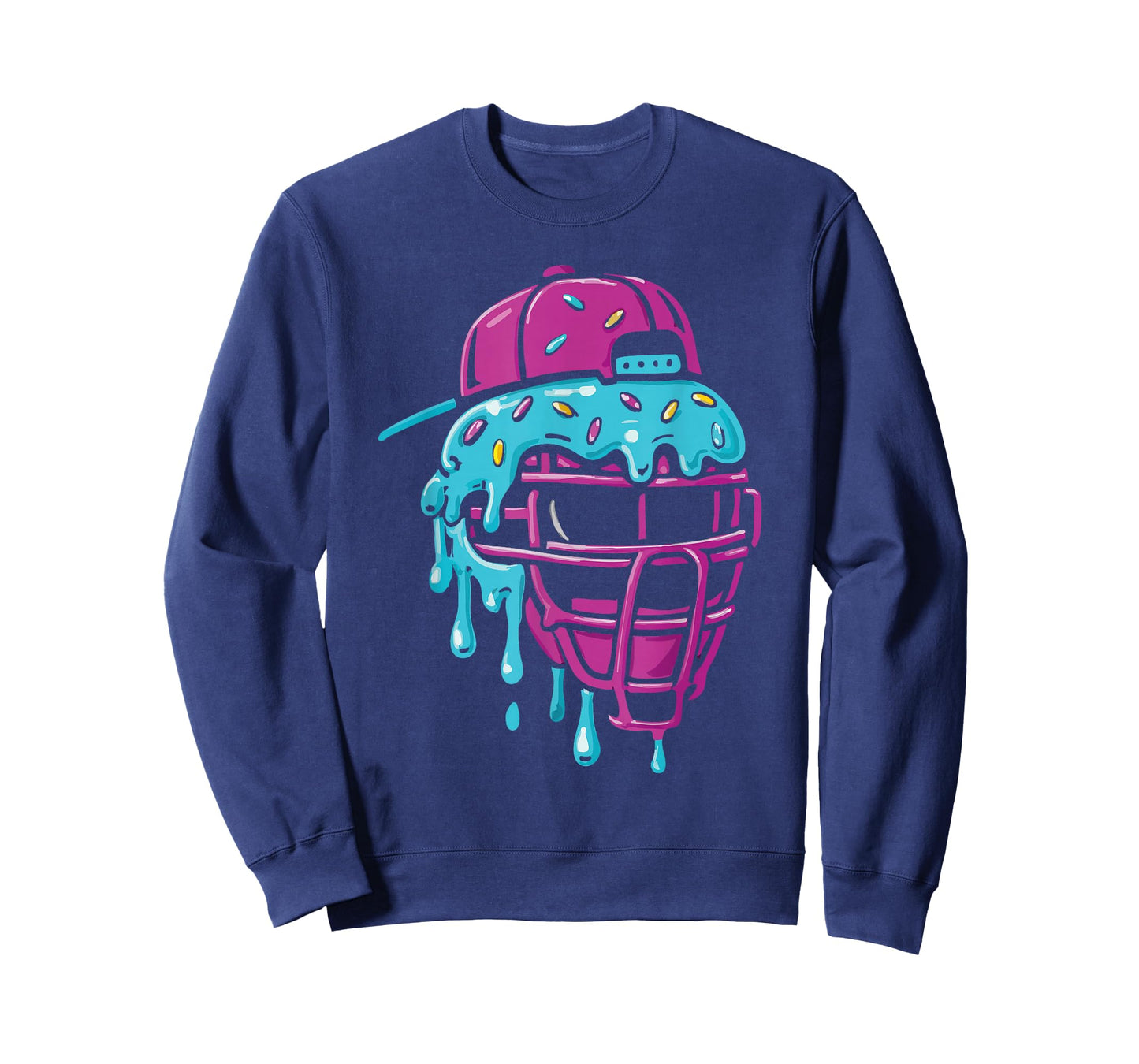 Respect The Drip Baseball Catcher Mask Ice Cream Boys Kids T-Shirt