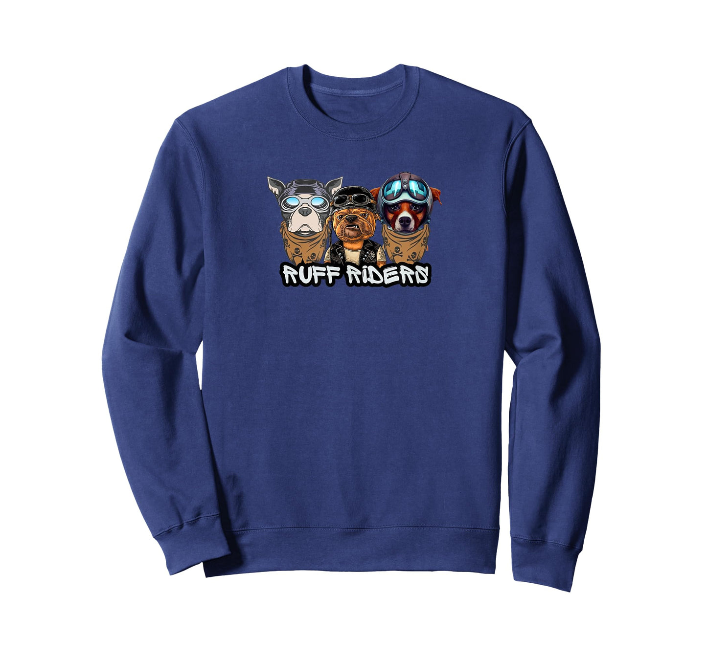 Ruff Riders Funny Dog Motorcycle Club Pun Pet Owners Jokes T-Shirt
