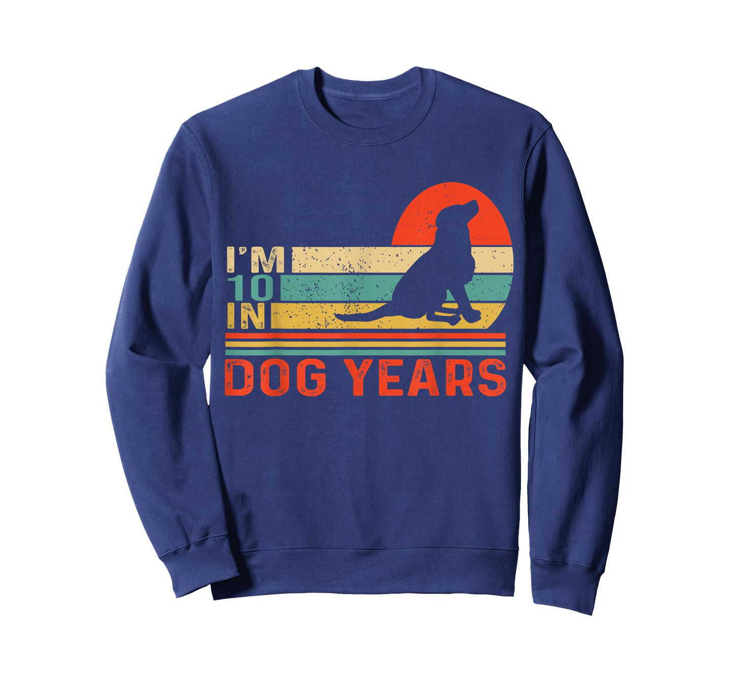 I'm 10 In Dog Years Vintage 70th Birthday Funny 70 Years Old T-Shirt