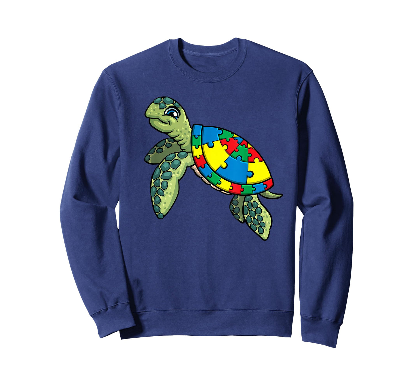 Turtle Puzzle Pieces For Autism Awareness Kids Women Teacher T-Shirt