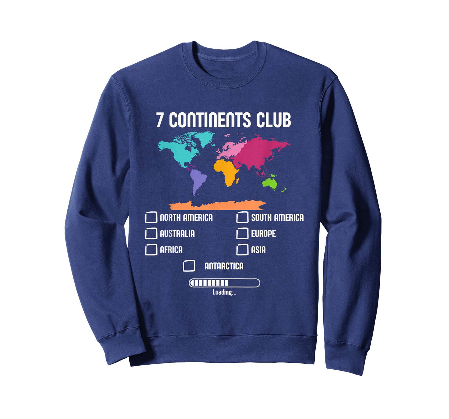 World Traveler Seven Continents 7 Continents Club Loading T-Shirt
