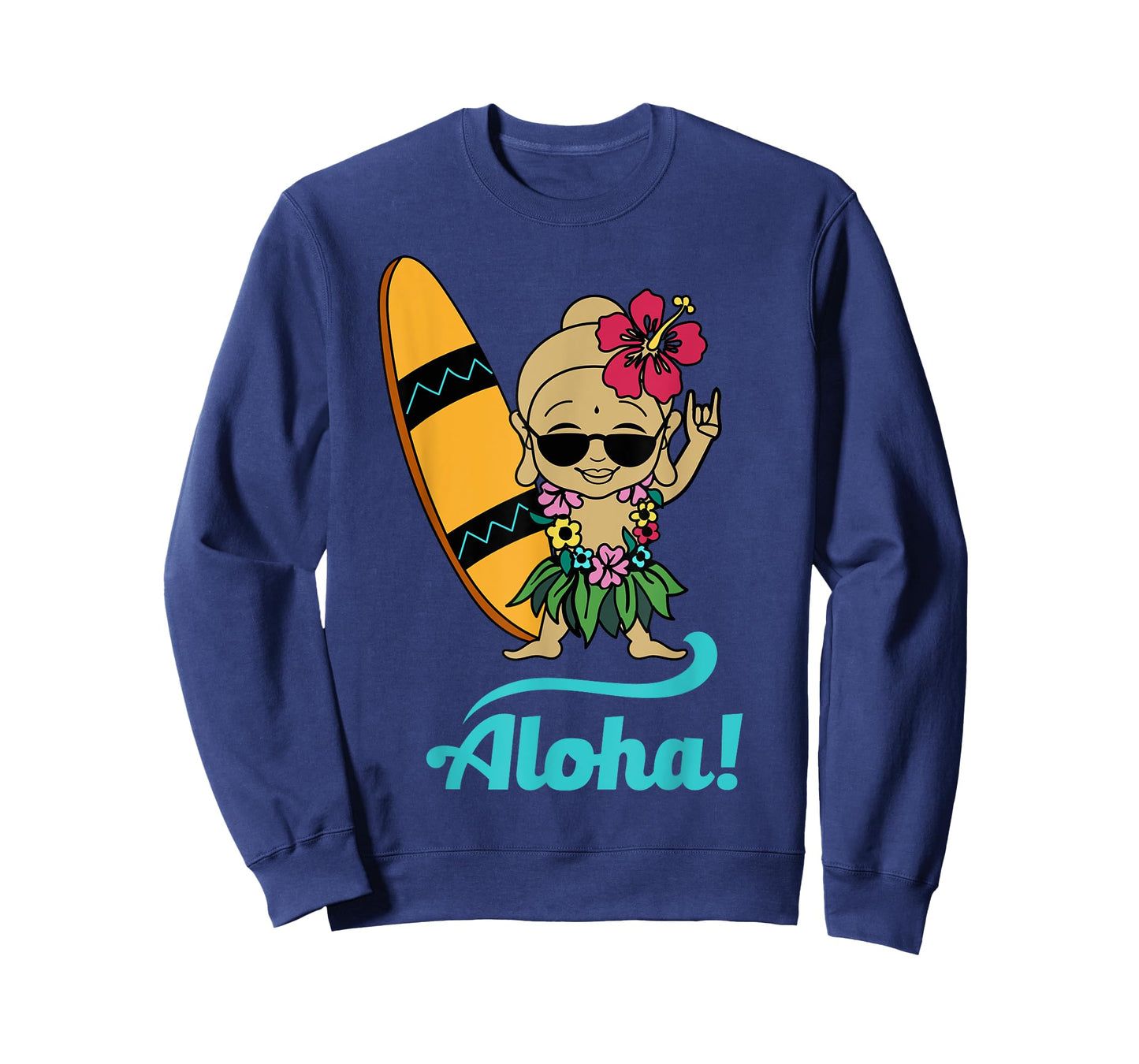 Hawaiian Surfing Buddha Aloha Hawaii Beach Yoga T-shirt T-Shirt