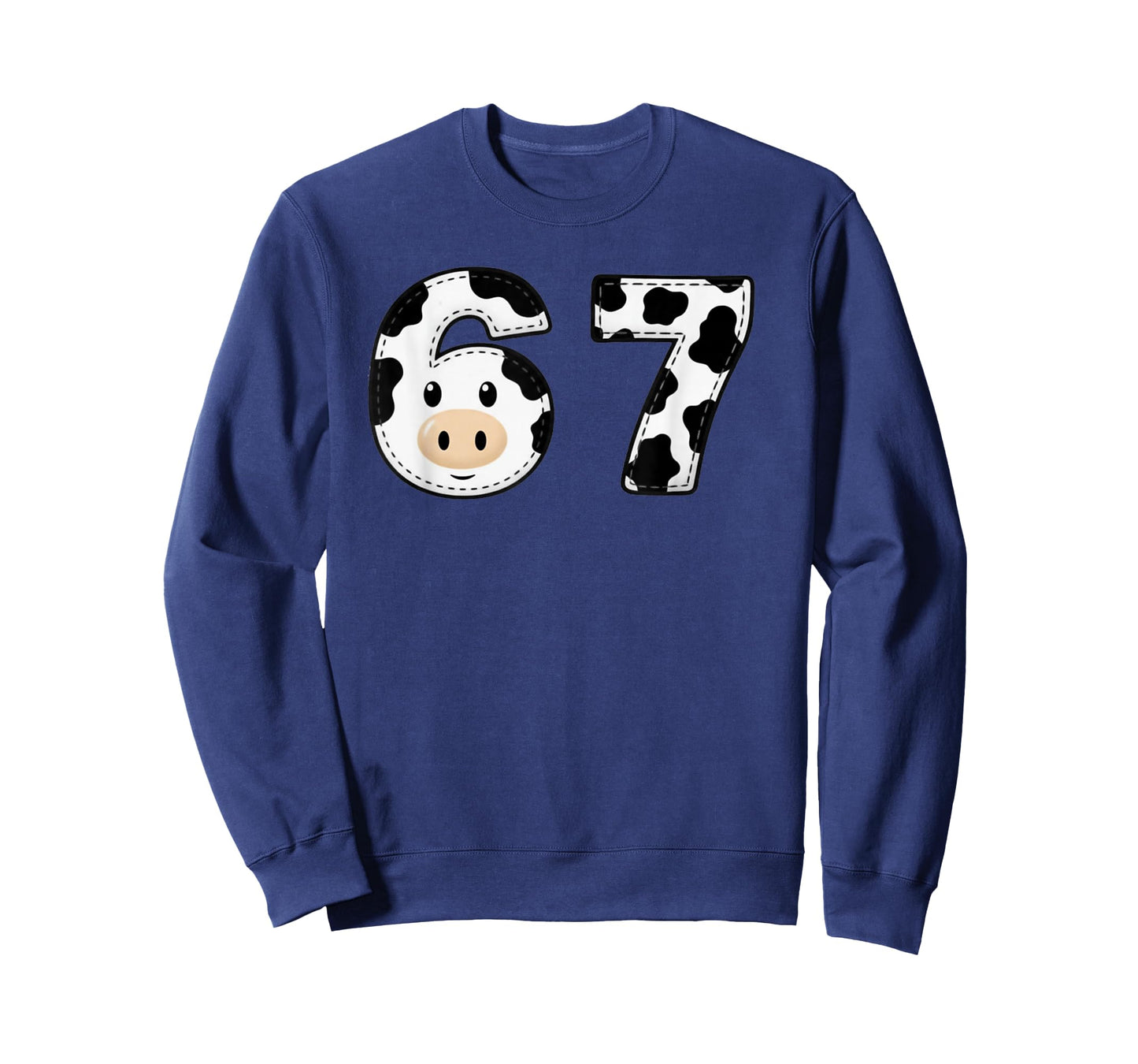 Six Seven 67 Cow Print Numbers 6 and 7 Animal Whisperer Farm T-Shirt