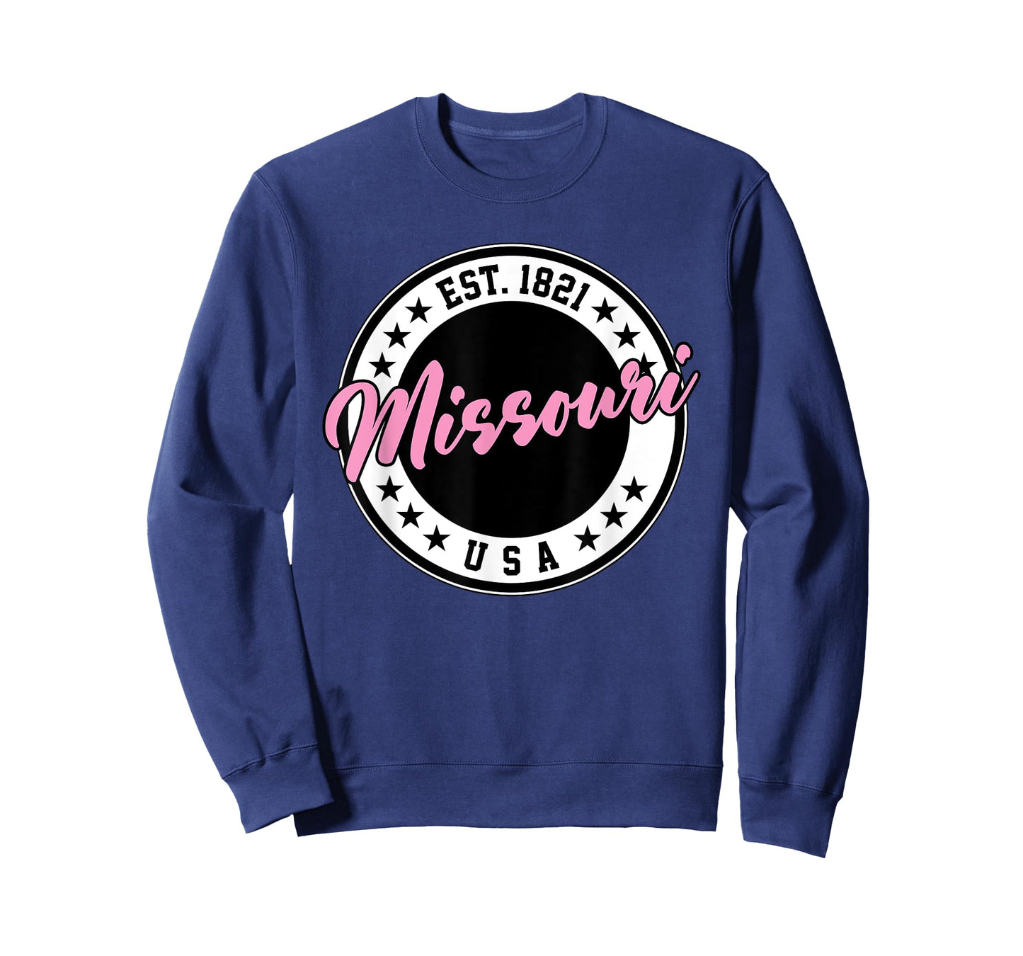Missouri USA Script Circle Pink Text T-Shirt