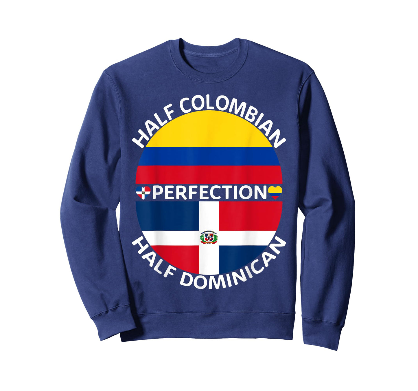 Half Colombian Half Dominican Republic Colombia Flag Men T-Shirt