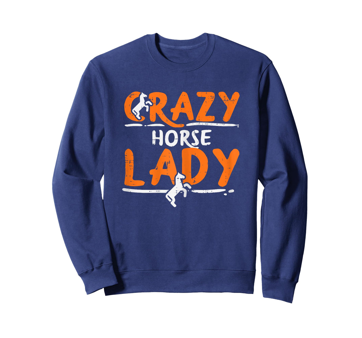 Crazy Horse Lady Funny Riding Racing Equestrian Women Girls T-Shirt