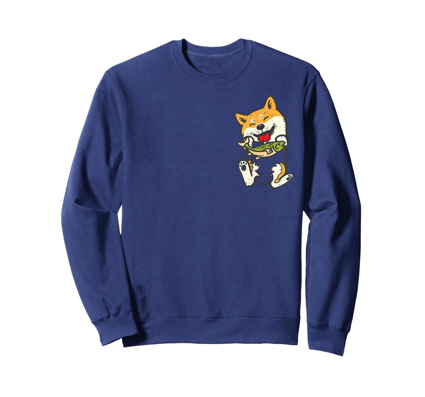 Shiba Inu Dog Fish Pocket Kawaii Fishing Doge Women Men Kids T-Shirt