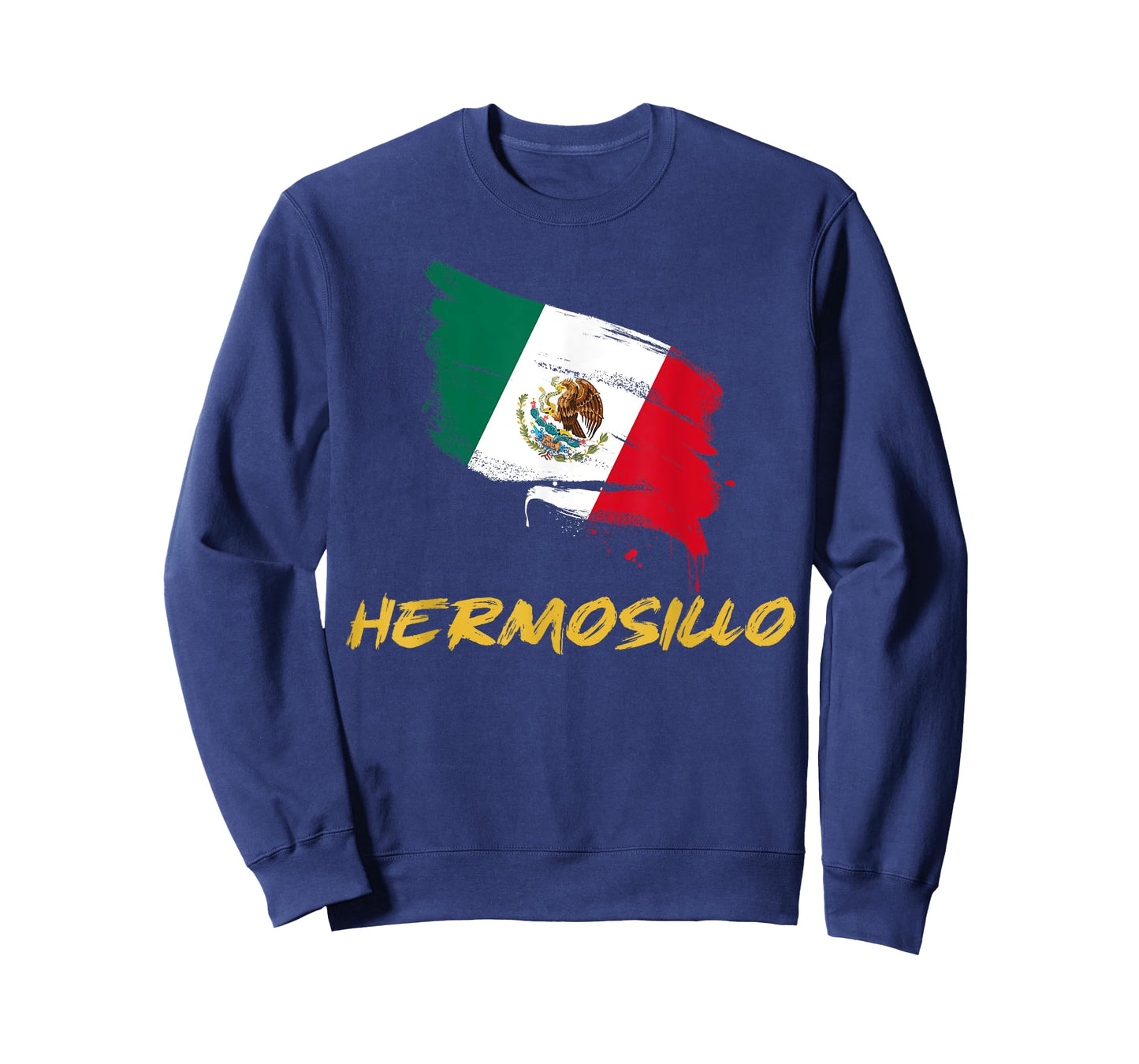 Hermosillo Mexico MX Mexican Heritage Flag Paint Stroke T-Shirt