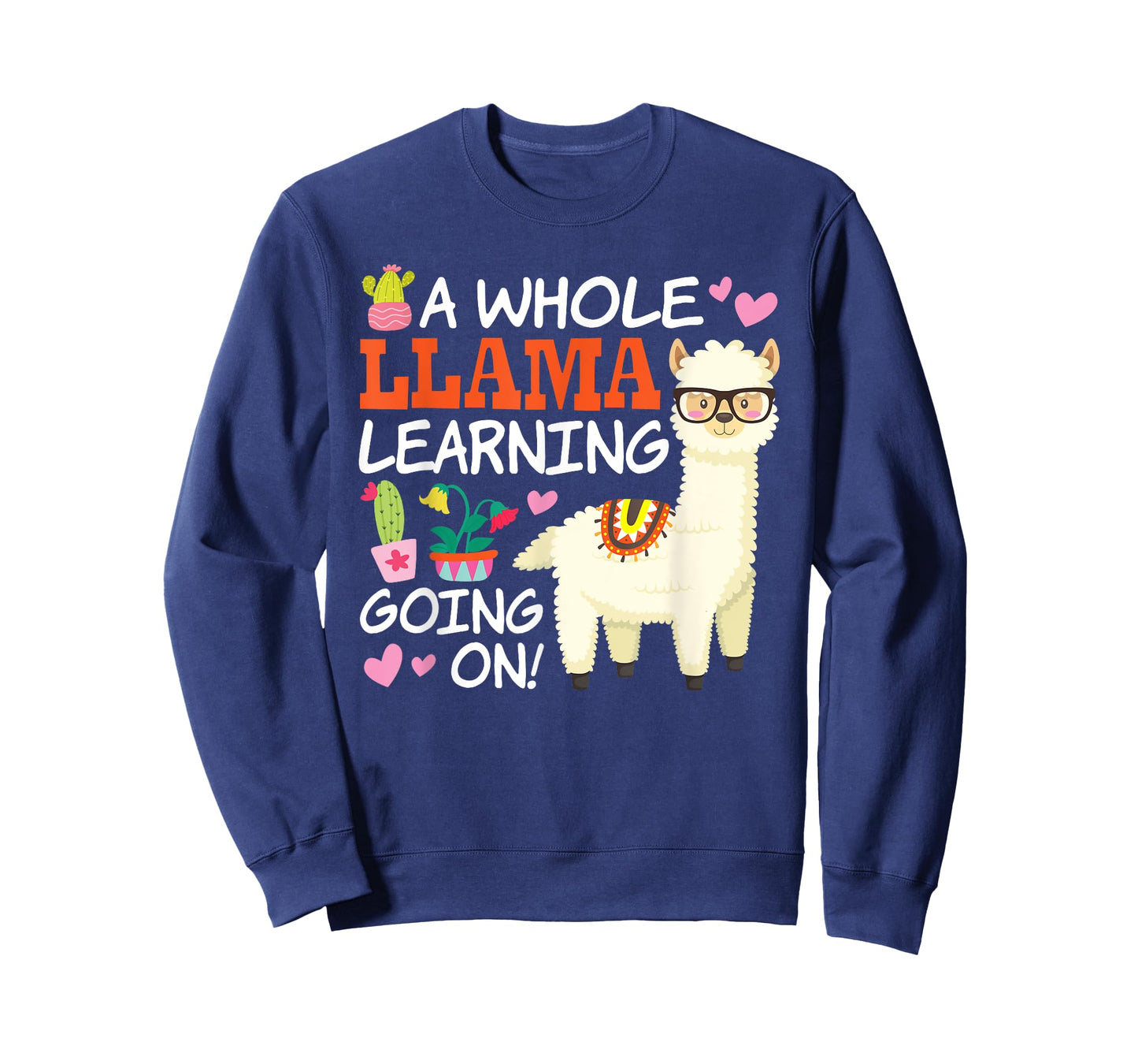 Llama Learning T Shirt Teachers Students Alpaca Lovers Gift T-Shirt