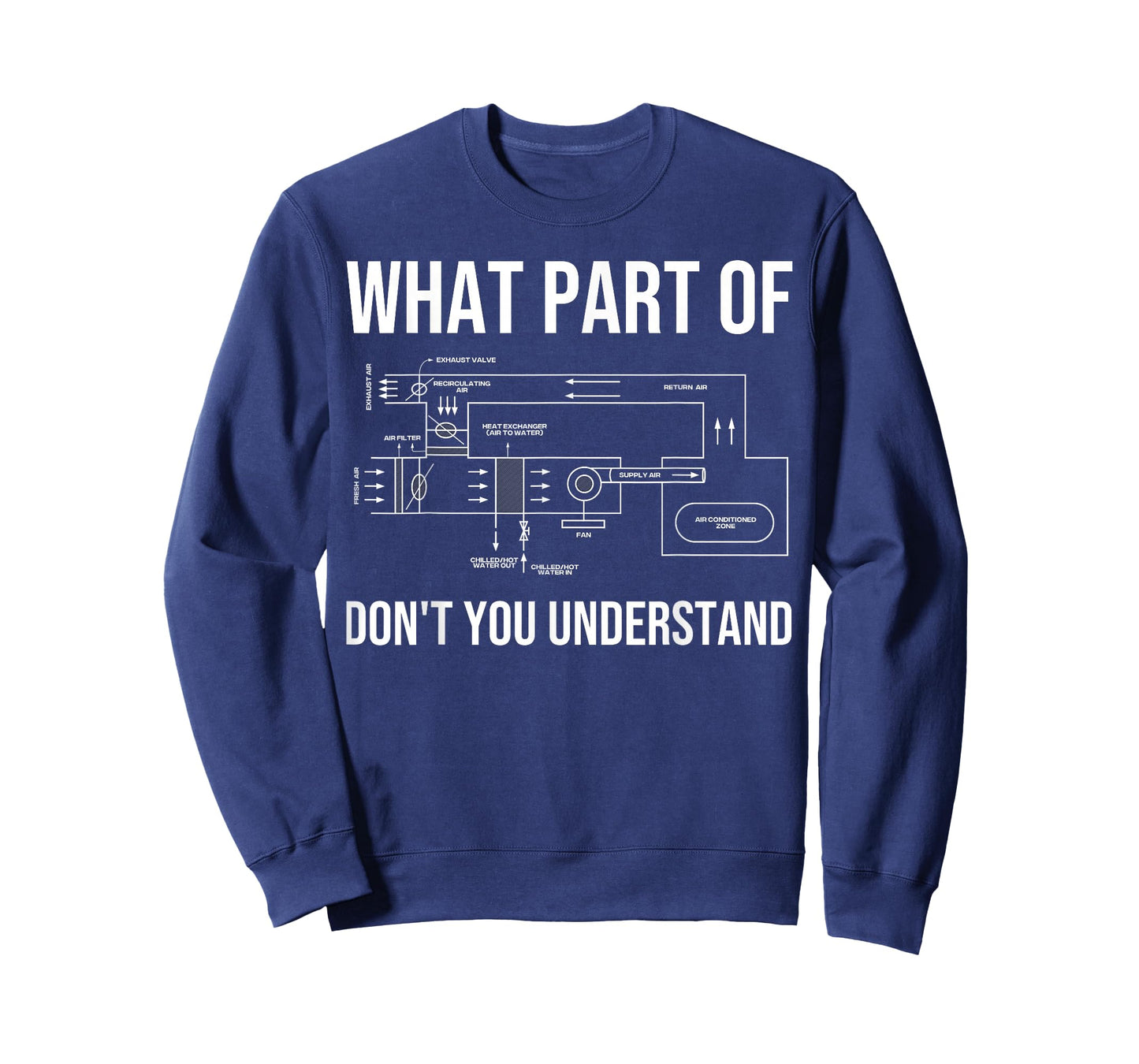 Funny HVAC Design for Men Dad HVAC Installer Engineers Tech T-Shirt