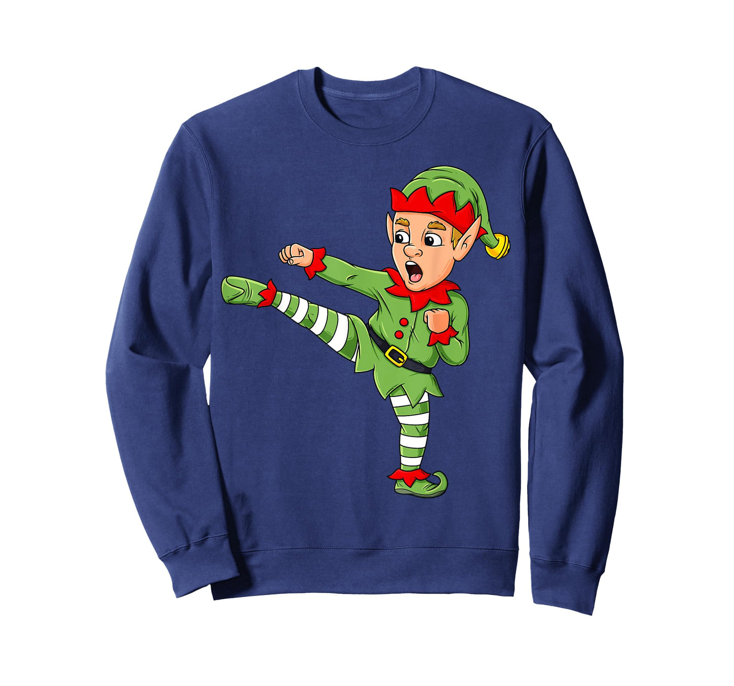 Christmas Elf Karate Funny Boys Girl Kids Family Pajama Xmas T-Shirt