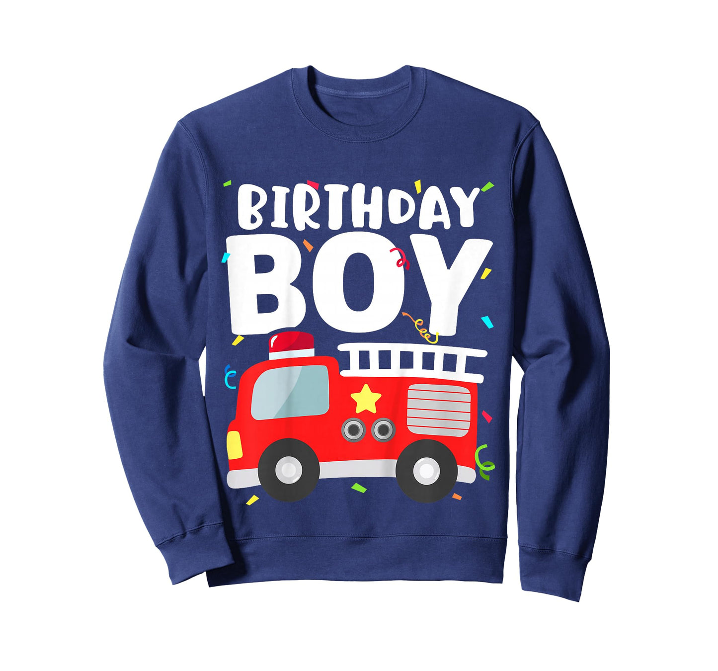 Kids Birthday Boy Fire Truck Party Firefighter Theme Toddler T-Shirt