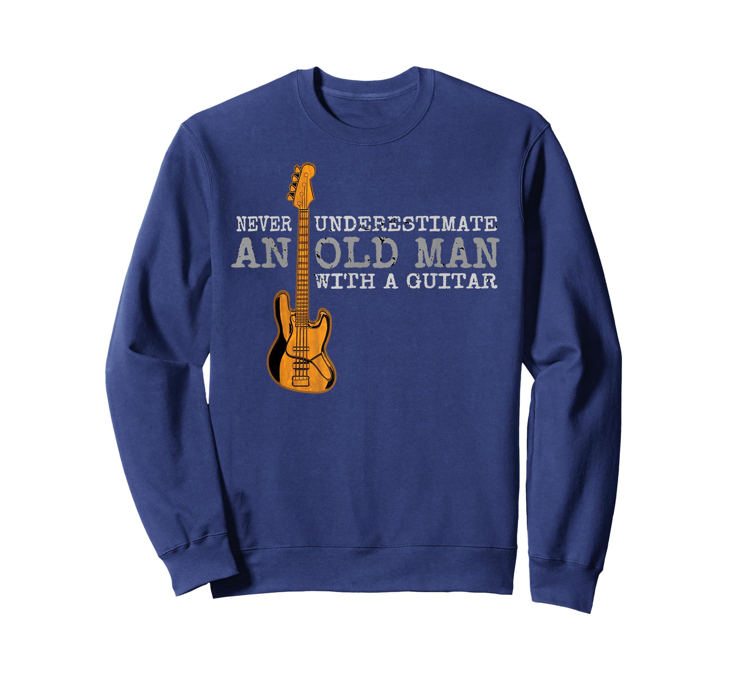 Vintage Never Underestimate an Old Man with a Guitar Music T-Shirt