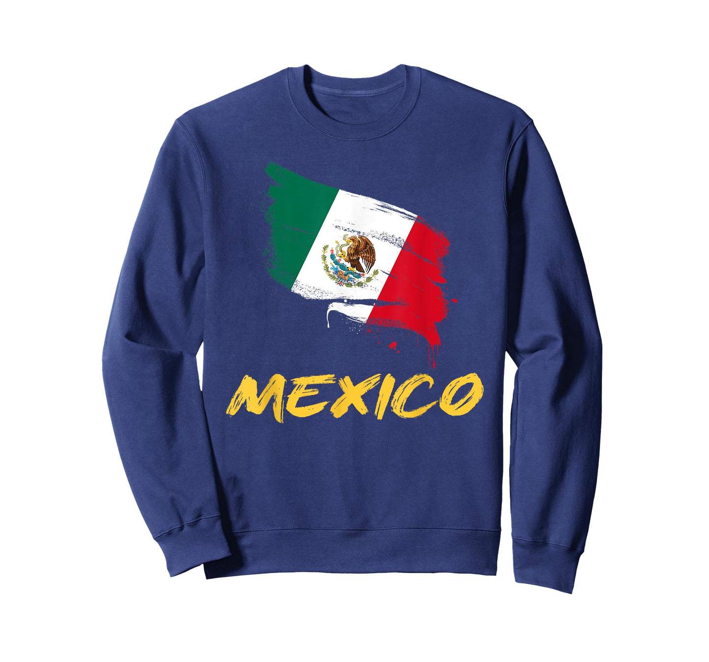 Mexico MX Mexican Heritage Flag Paint Stroke T-Shirt