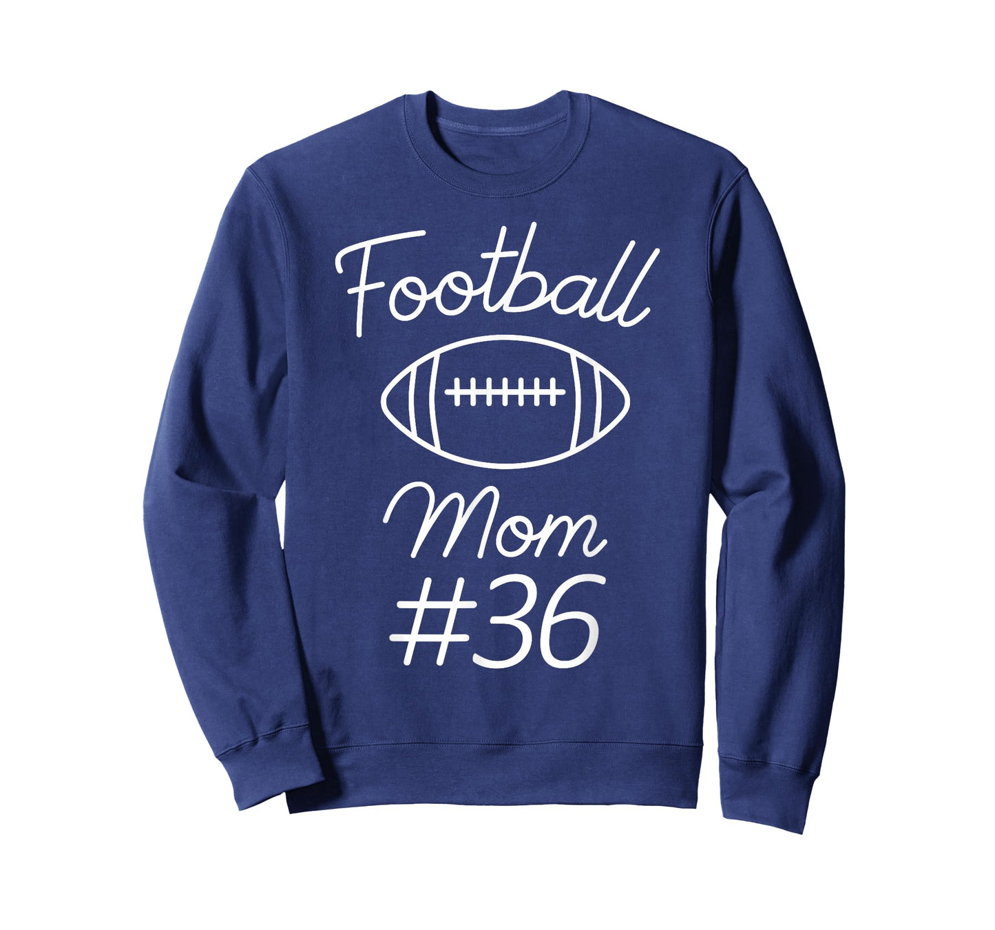 Football Mom Number 36 Biggest Fan Woman Team Game My Son T-Shirt