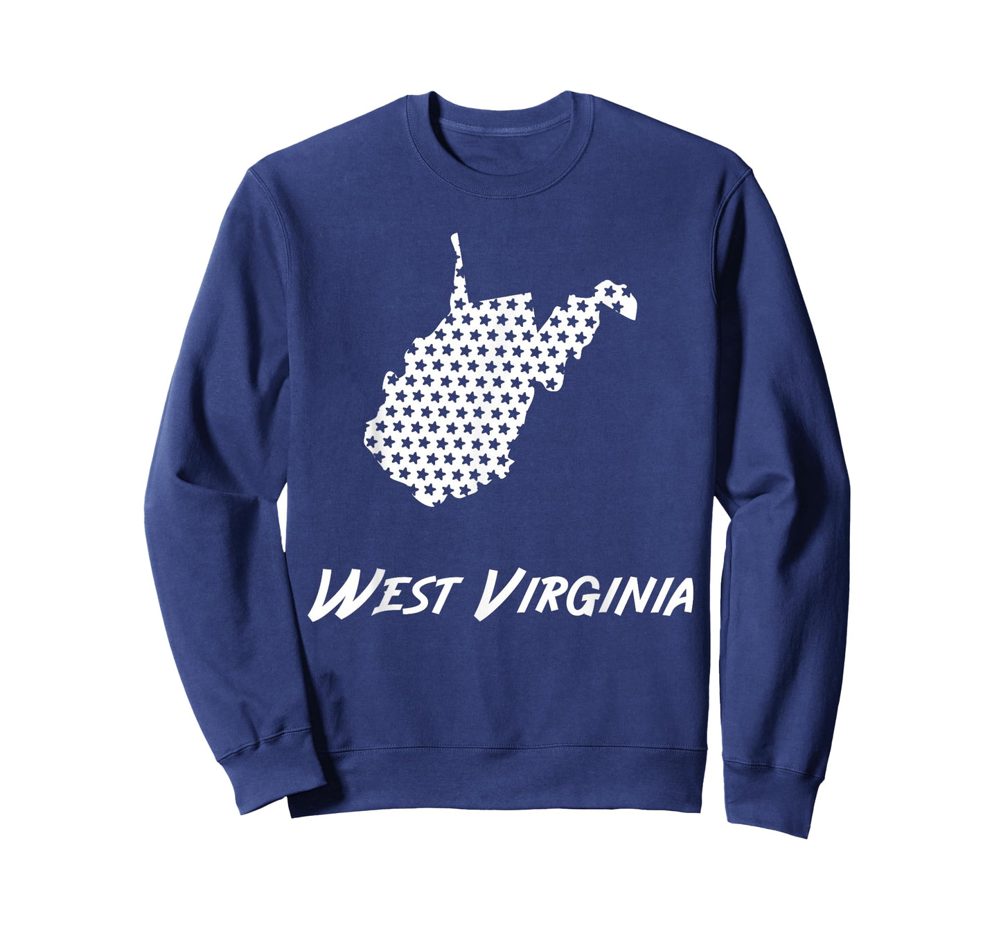 West Virginia USA State Outline Stars Vintage Retro Design T-Shirt