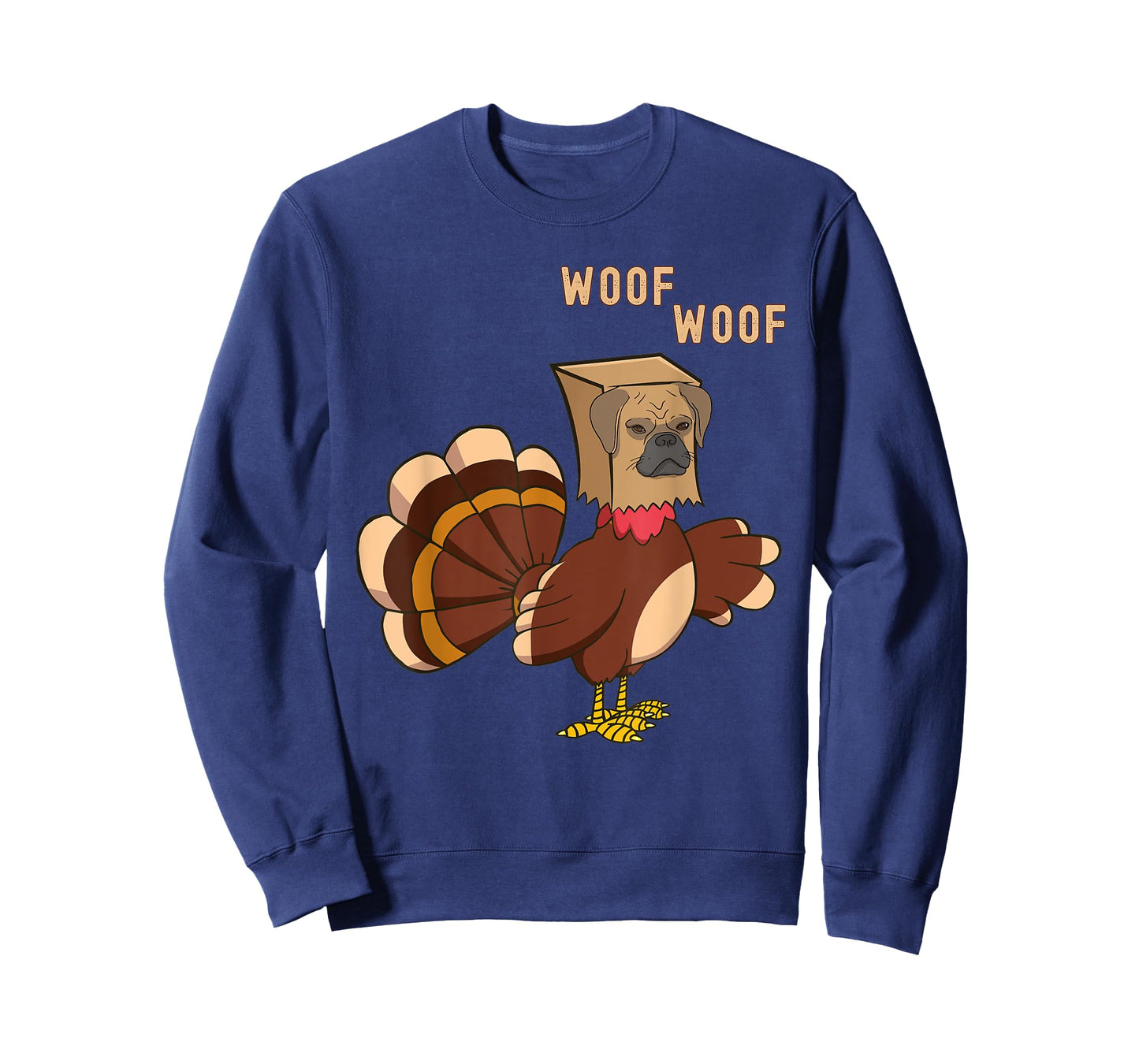 Thanksgiving Dog Funny Fake Puppy Woof Thanksgiving Turkey T-Shirt