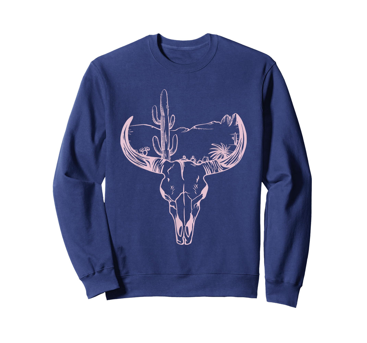 Cow Bull Skull Western Country Desert Longhorn Girls & Women T-Shirt