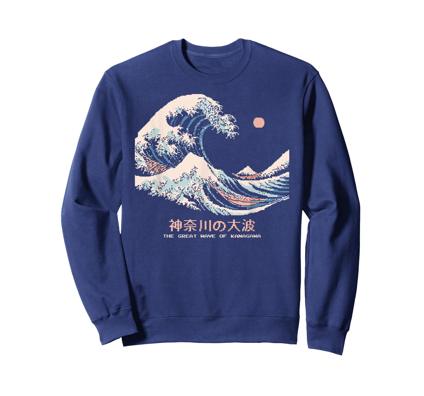The Great Wave Kanagawa Retro 8-Bit Pixel Art Japanese T-Shirt