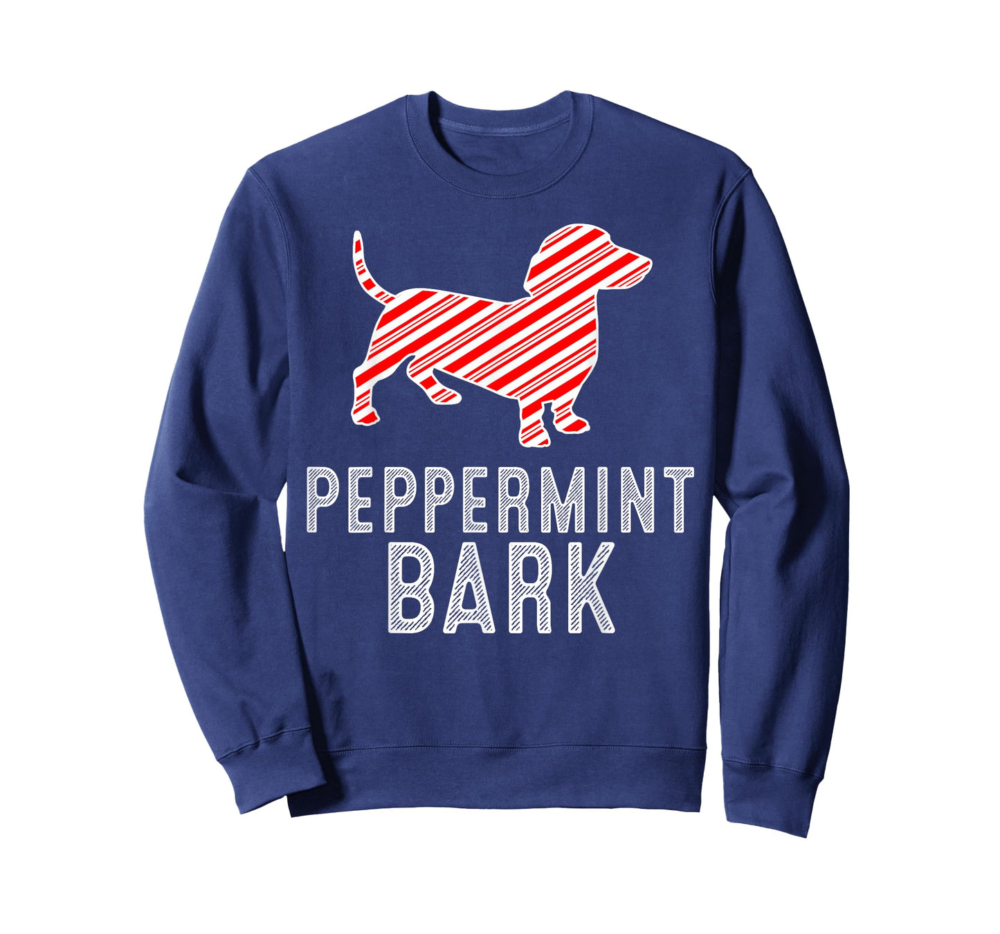 Dachshund Peppermint Bark Christmas Dog Lover Xmas Season T-Shirt