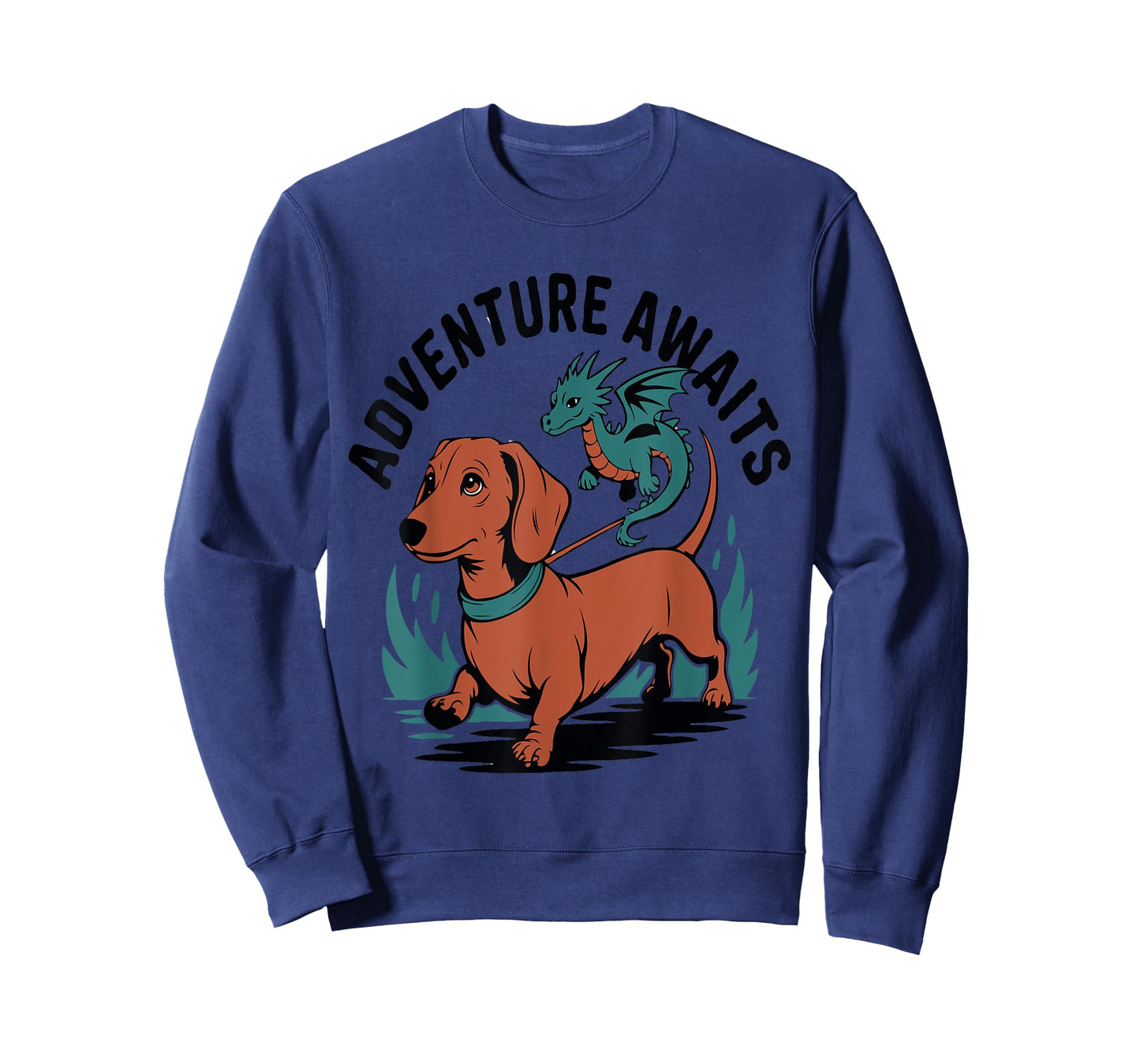 Dachshund and Dragon Silhouette for Dog Lovers Funny Fantasy T-Shirt