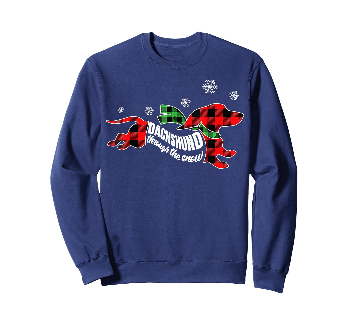 Dachshund Through The Snow Doxie Dog Christmas Holiday Pun T-Shirt