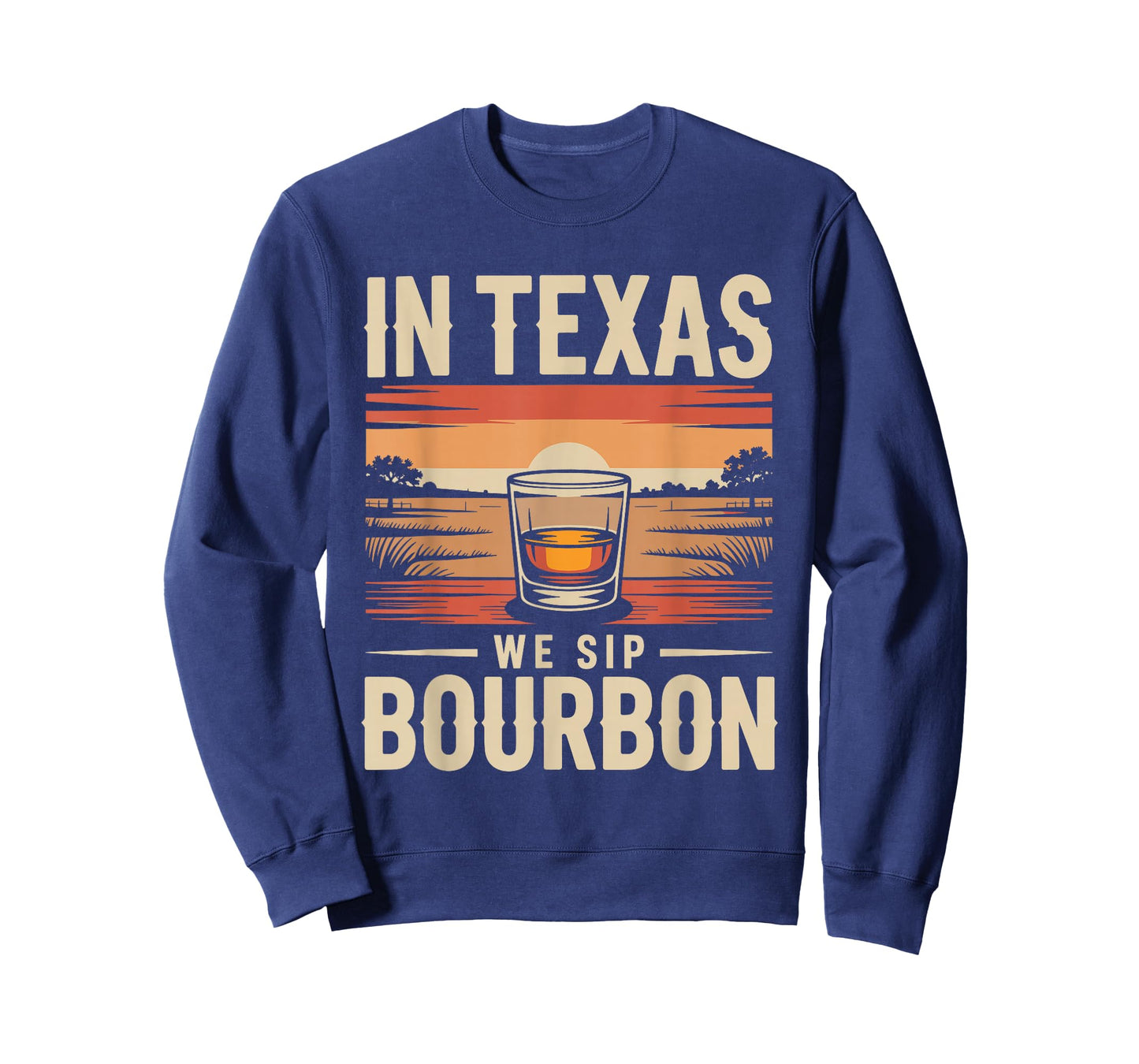 in Texas We Sip Bourbon State Pride Whiskey T-Shirt