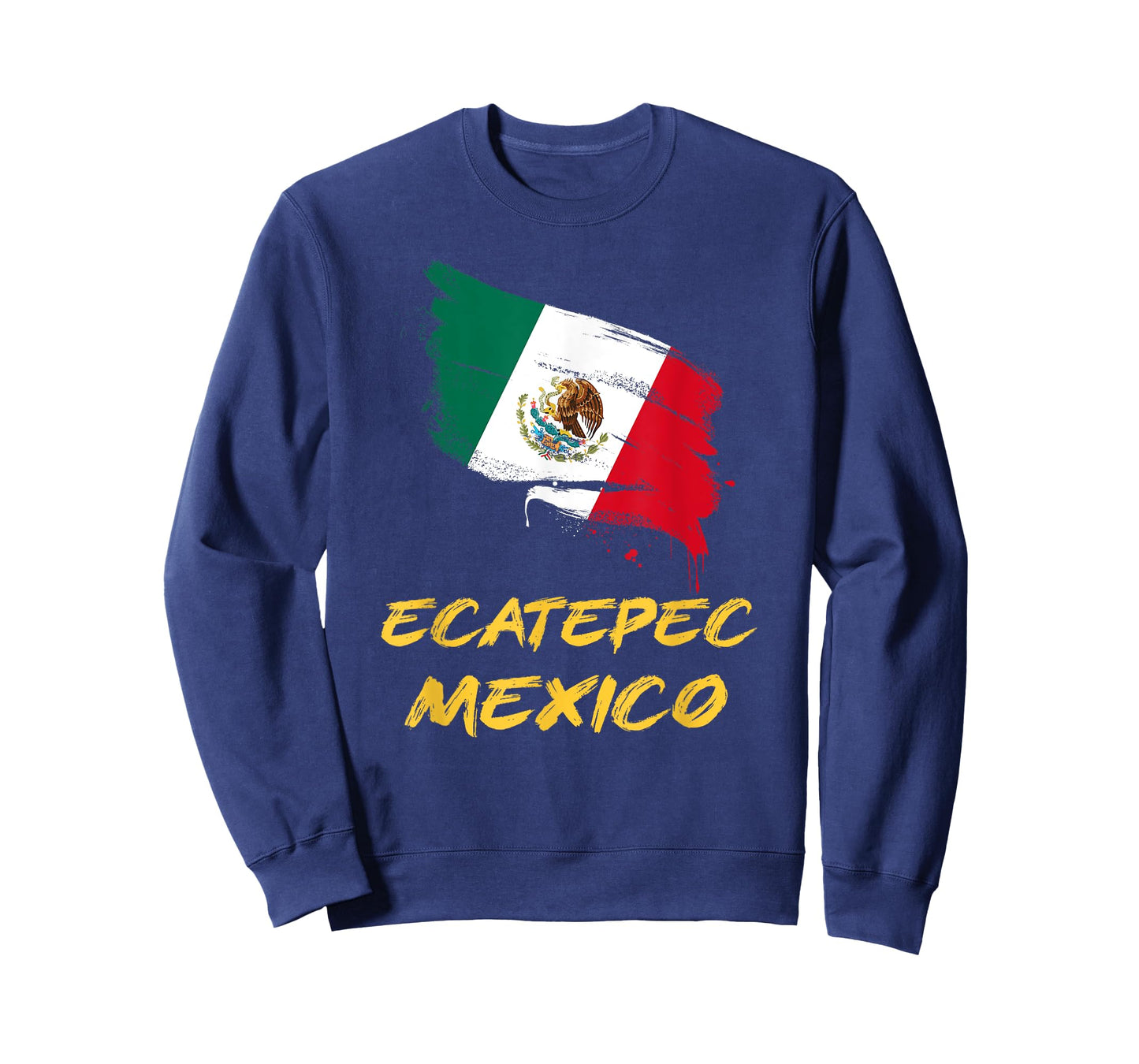 Ecatepec Mexico MX Mexican Heritage Flag Paint Stroke T-Shirt