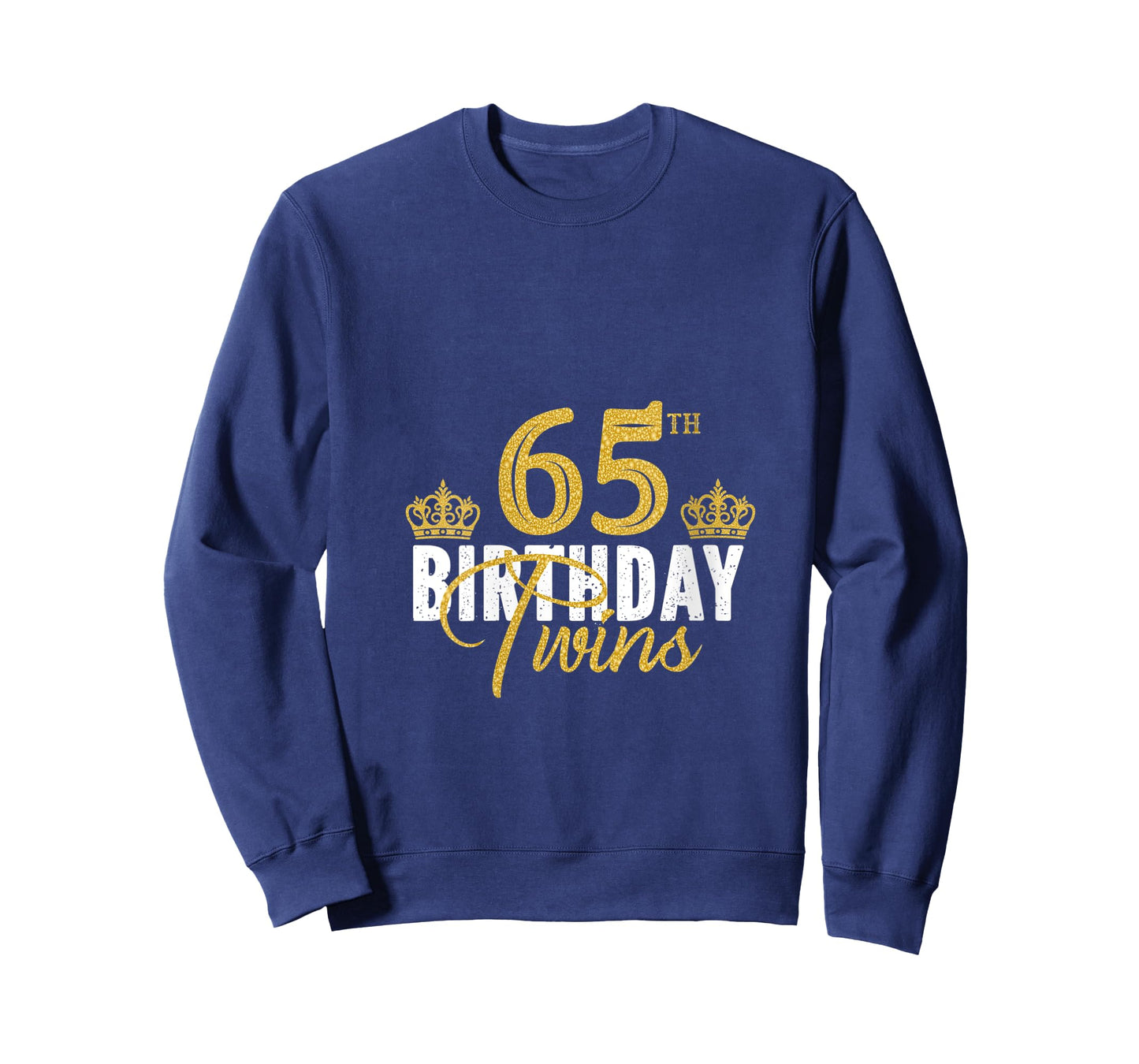 Womens 65th Birthday Twins 65 Years Old Twin Brother And Sister V-Neck T-Shirt