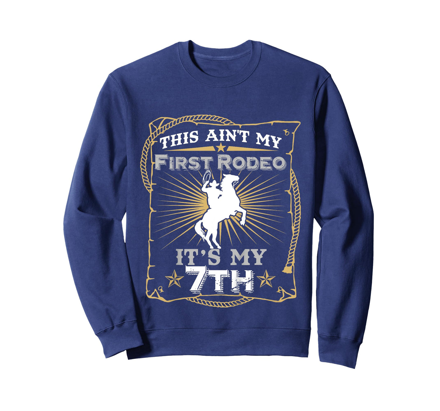 Funny Ain't My First Rodeo 7th Birthday T-Shirt For Kids T-Shirt