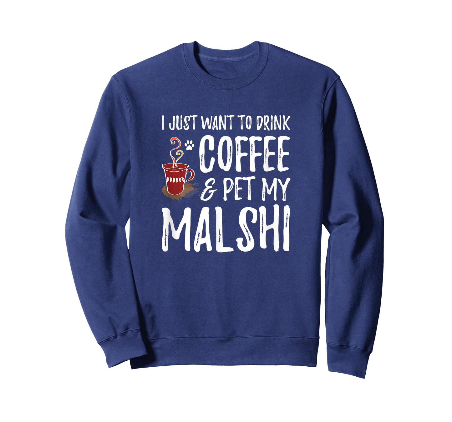 Coffee and Malshi T-Shirt for Mal-shi Dog Mom T-Shirt