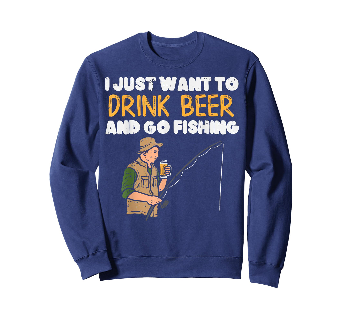 Drink Beer Go Fishing Funny Drinking Fisherman Angler Gift T-Shirt