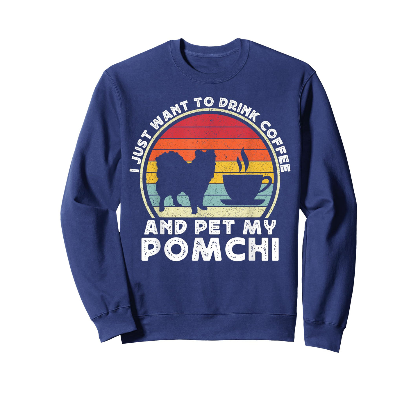 Coffee And Pomchi For Men Women Pom-Chi Dog Mom Dad Funny T-Shirt