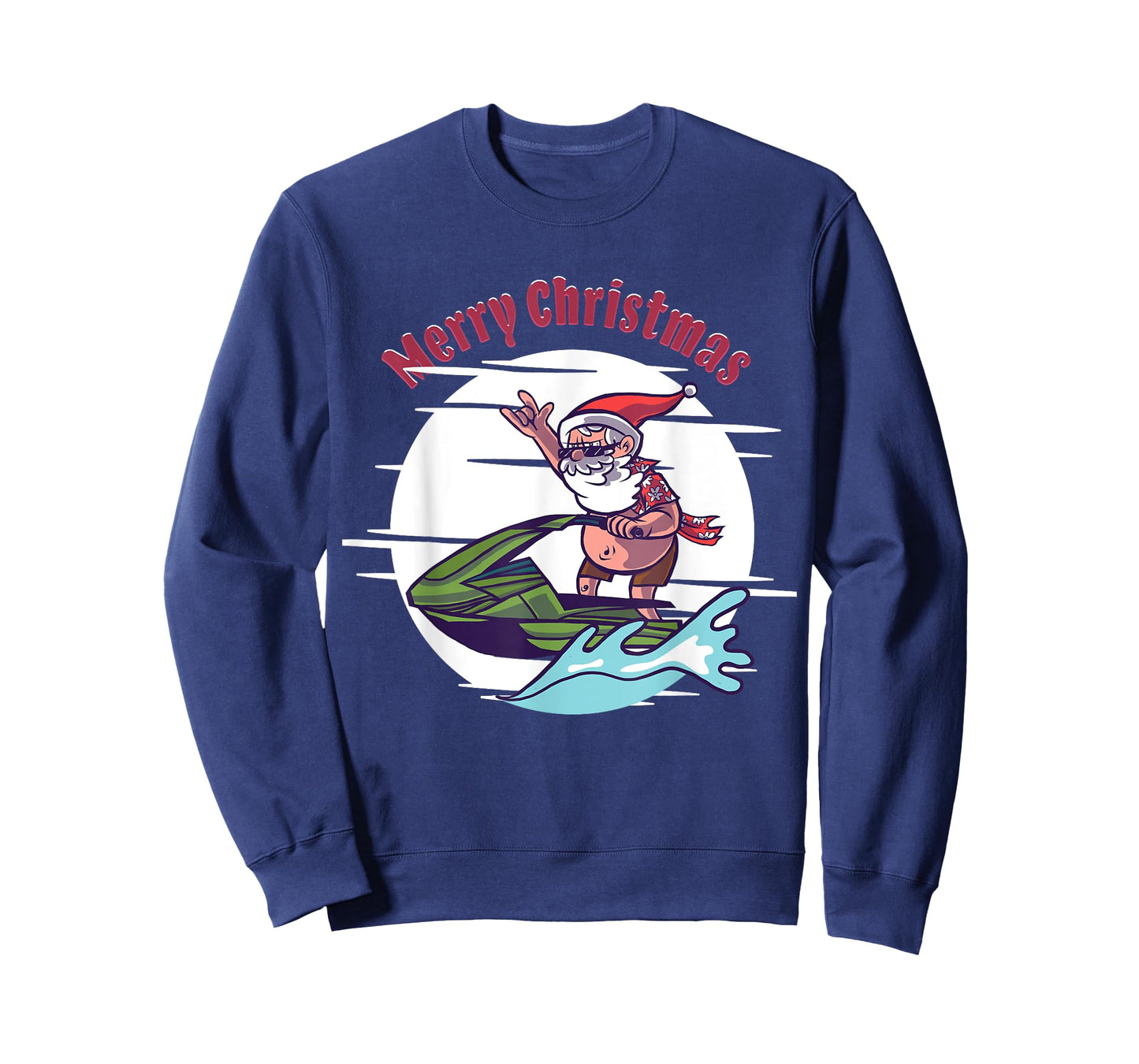 Merry Christmas Santa Jet Ski Watersports T-Shirt