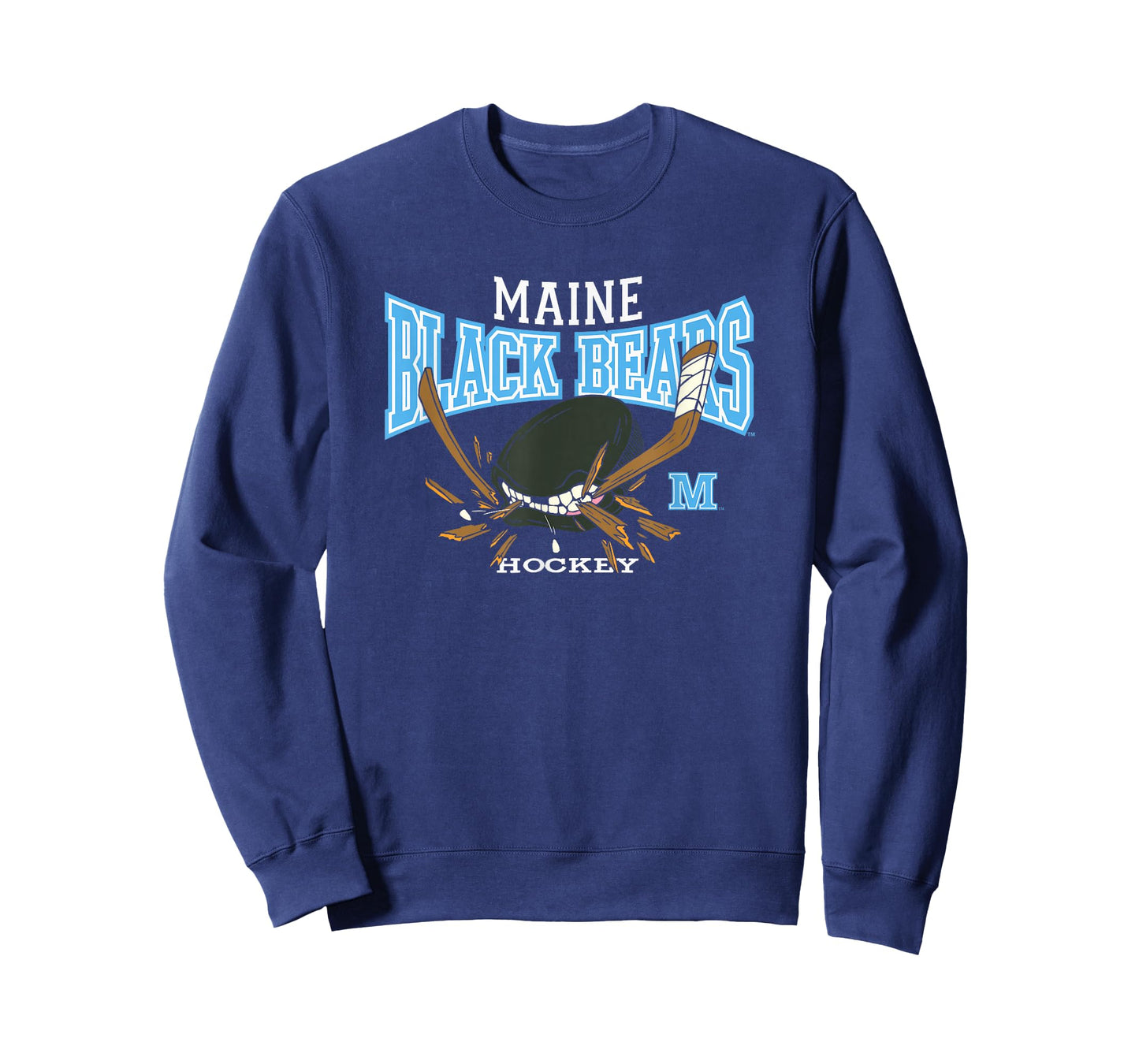 Maine Black Bears Hockey Bite Black Officially Licensed T-Shirt