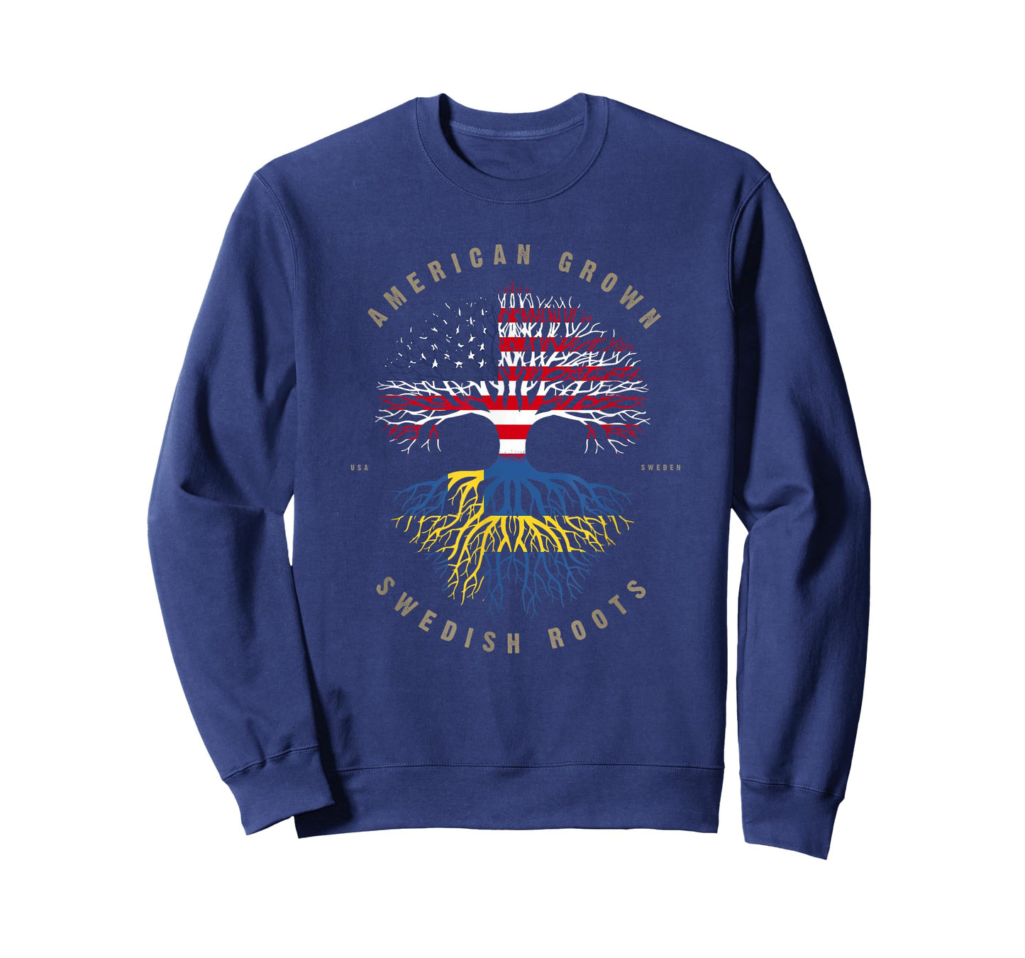 American Grown Swedish Roots Sweden Flag T-Shirt