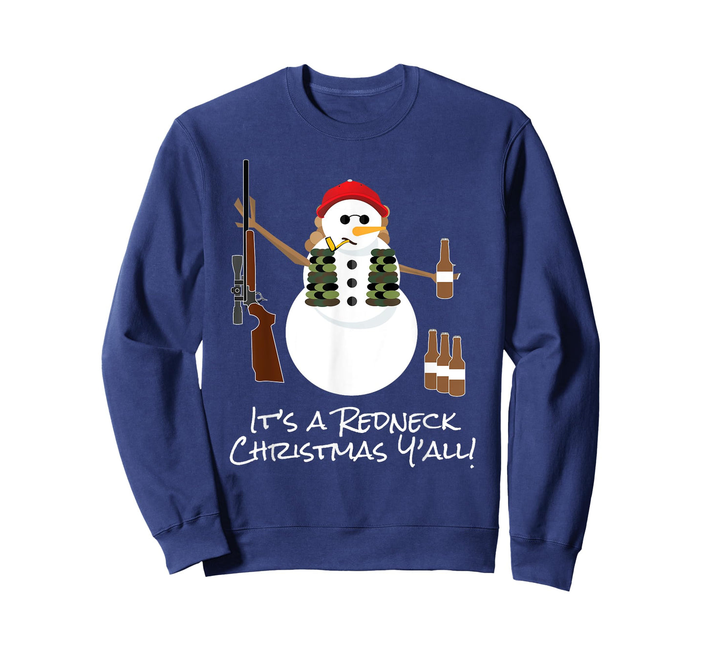 Funny Redneck Christmas Snowman Shirt Sarcastic Gift Tee T-Shirt