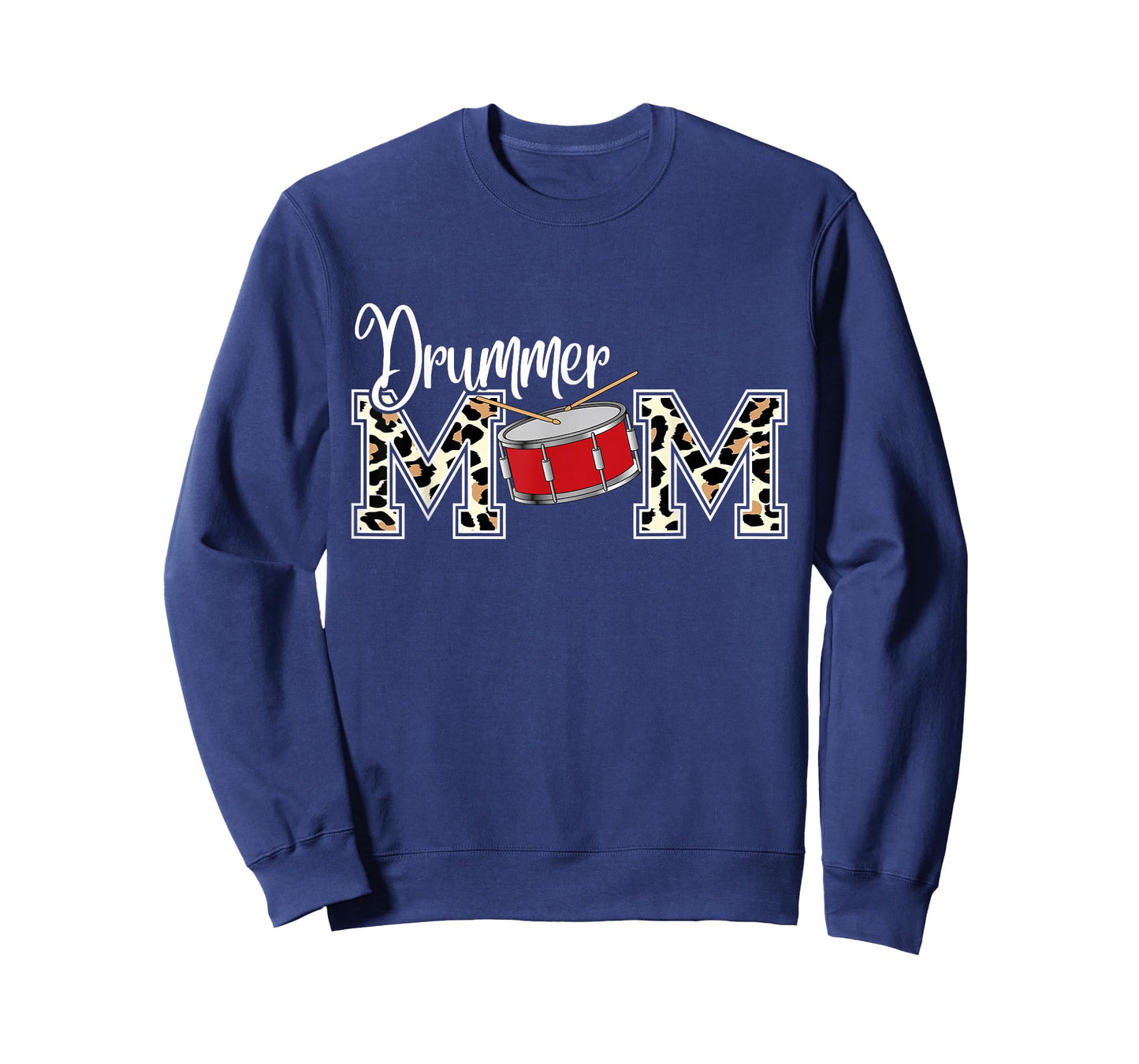 Drummer Mom Leopard Print Proud Drummer Mom Musical T-Shirt