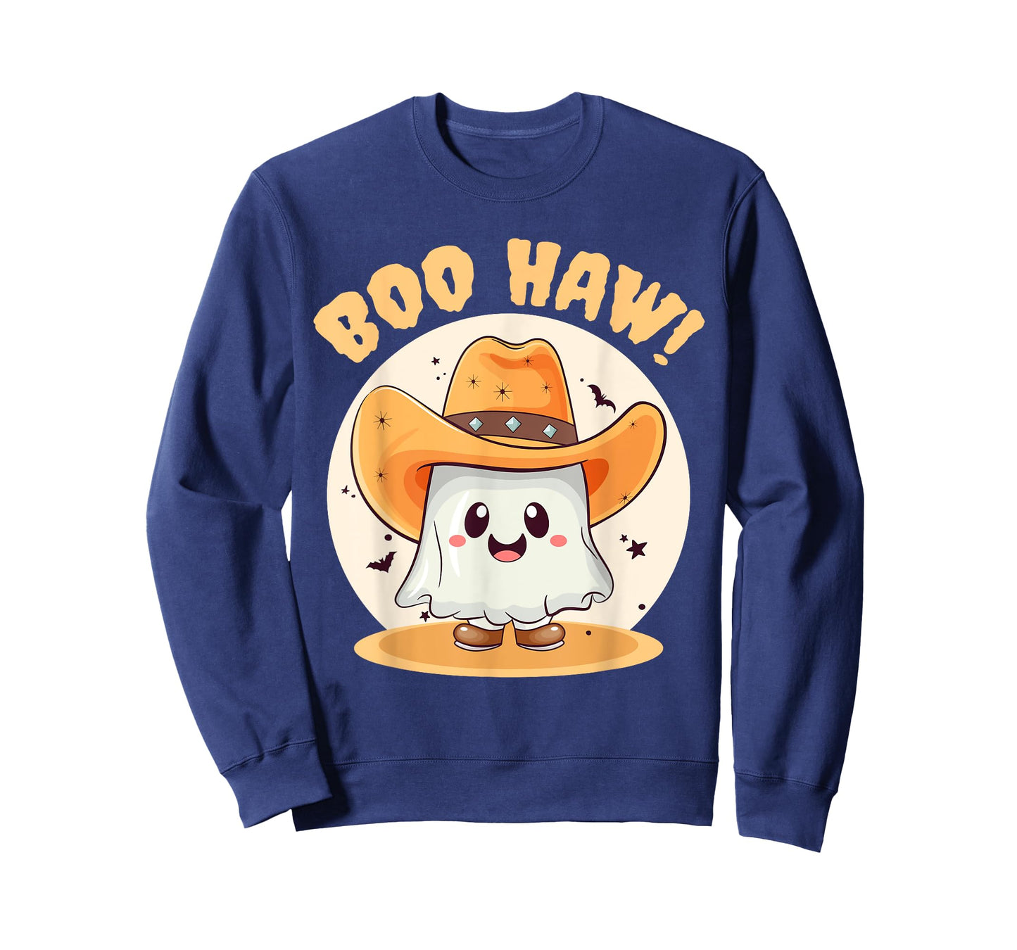 Boo Haw Funny Halloween Western Cowboy Ghost Men Women Kids T-Shirt