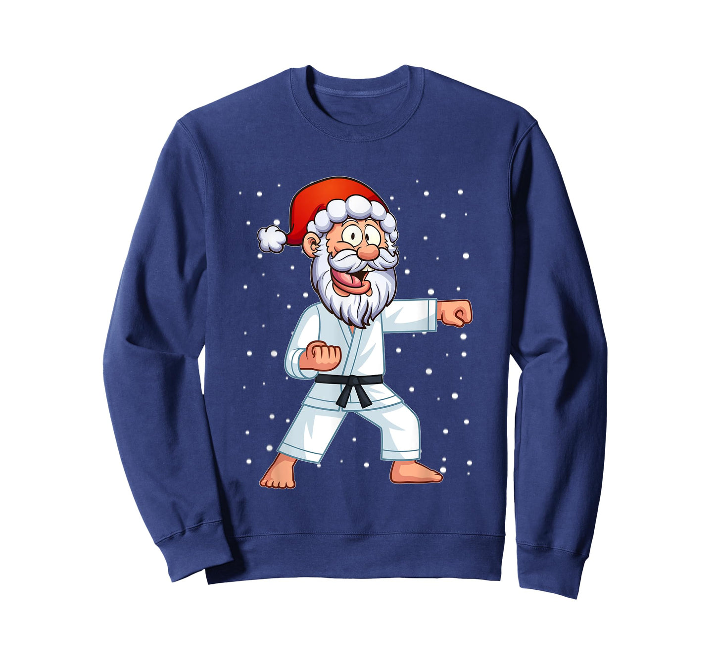 Funny Santa Hat Christmas Karate Kids Shirt For Boys