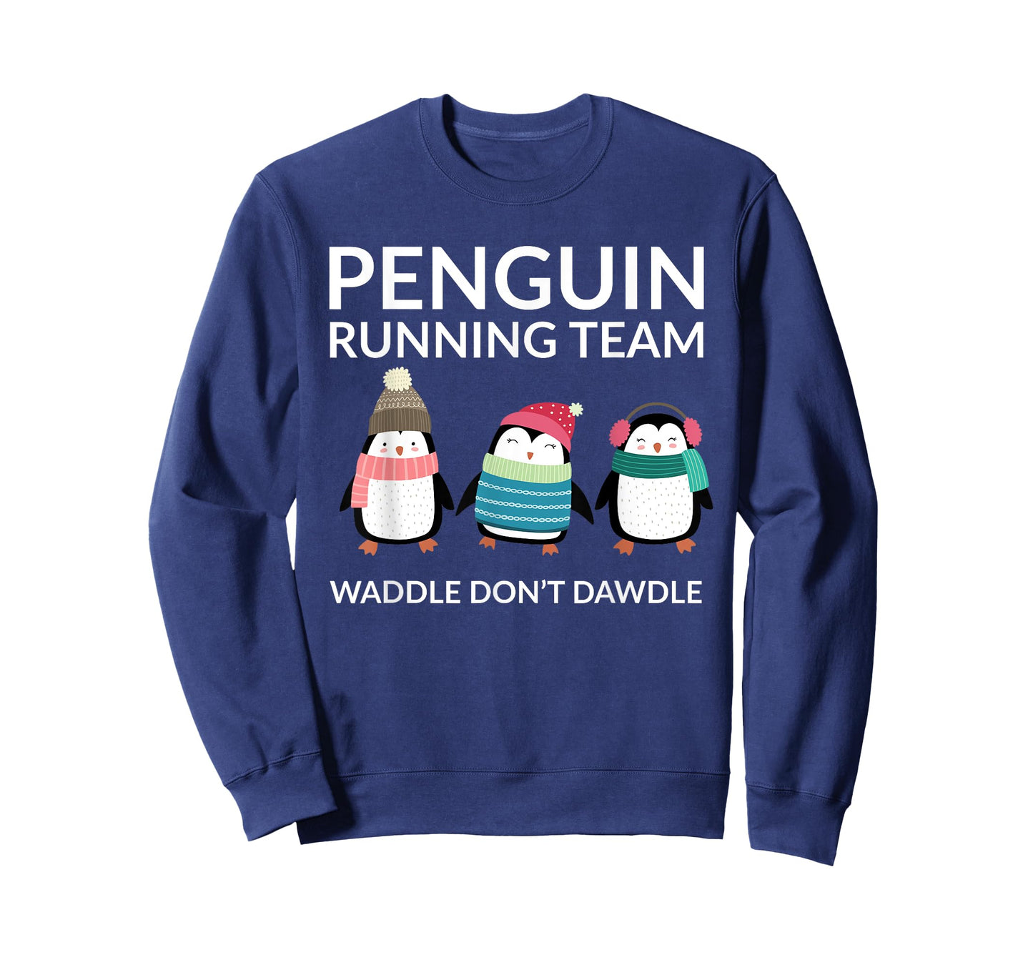 Penguin Running T-Shirt Funny Team Group Waddle Gift T-Shirt