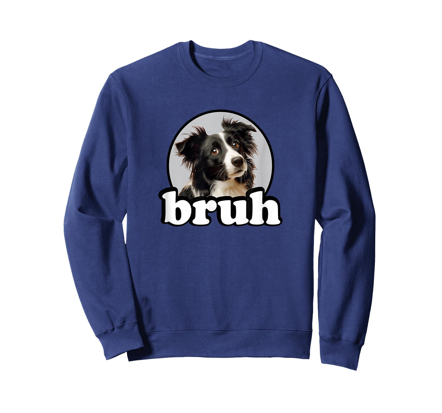 Mens Womens Kids Bro Bruh Black & White Border Collie Lover T-Shirt