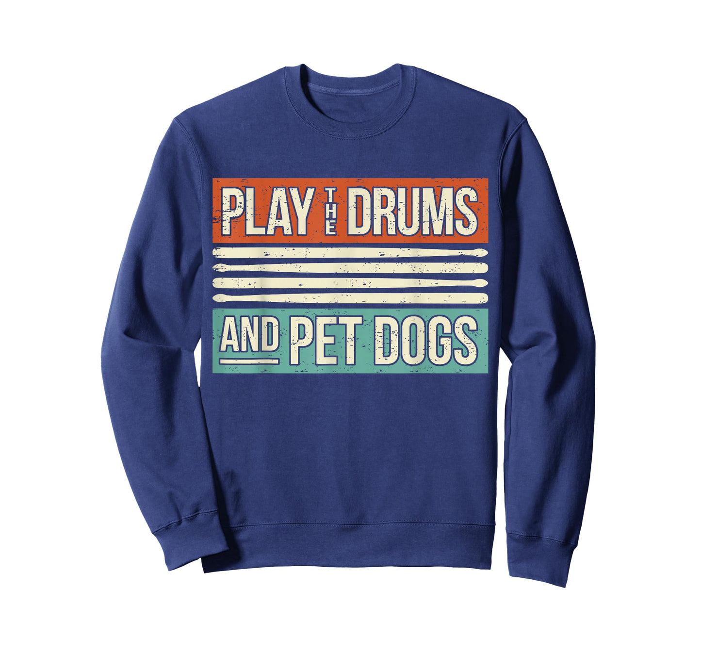Retro Drummer Dog Owner Drumming Drums Percussion I Pet Dogs T-Shirt