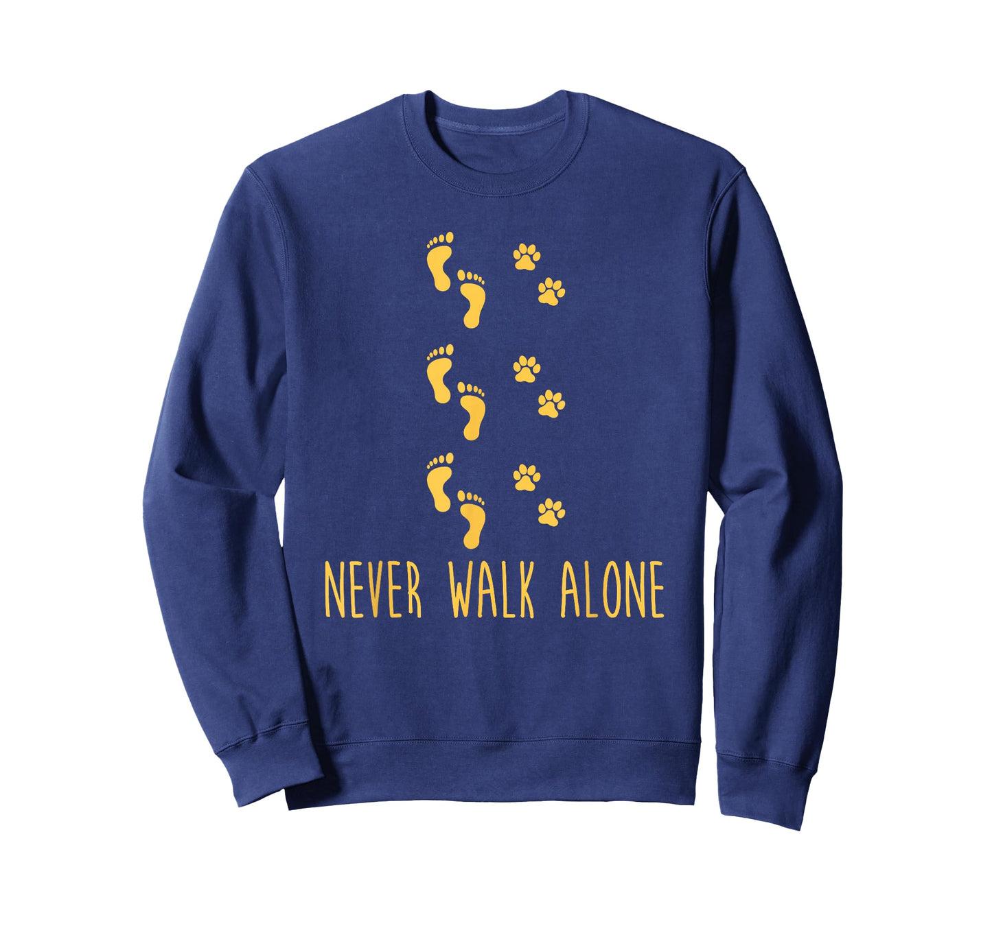 Dog Never Walk Alone Paws and Footprint T-Shirt T-Shirt