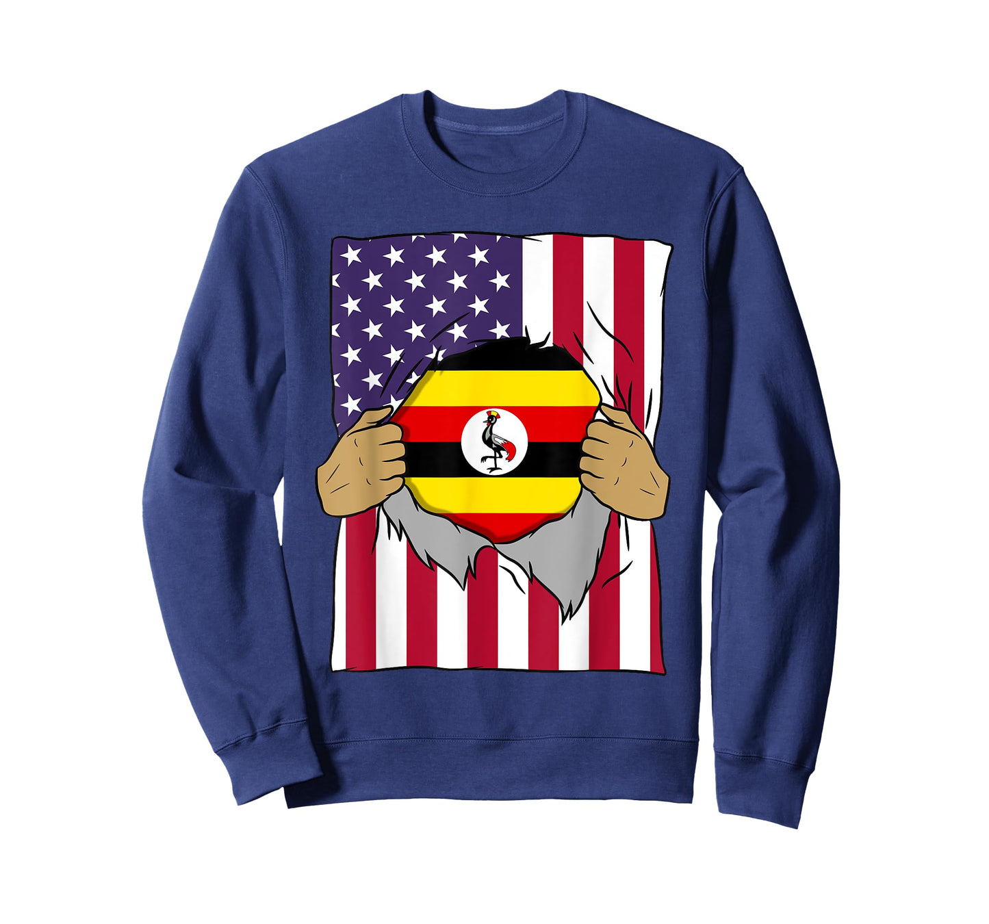 Uganda Flag Blood Inside Me Home Pride Ugandan American Gift T-Shirt